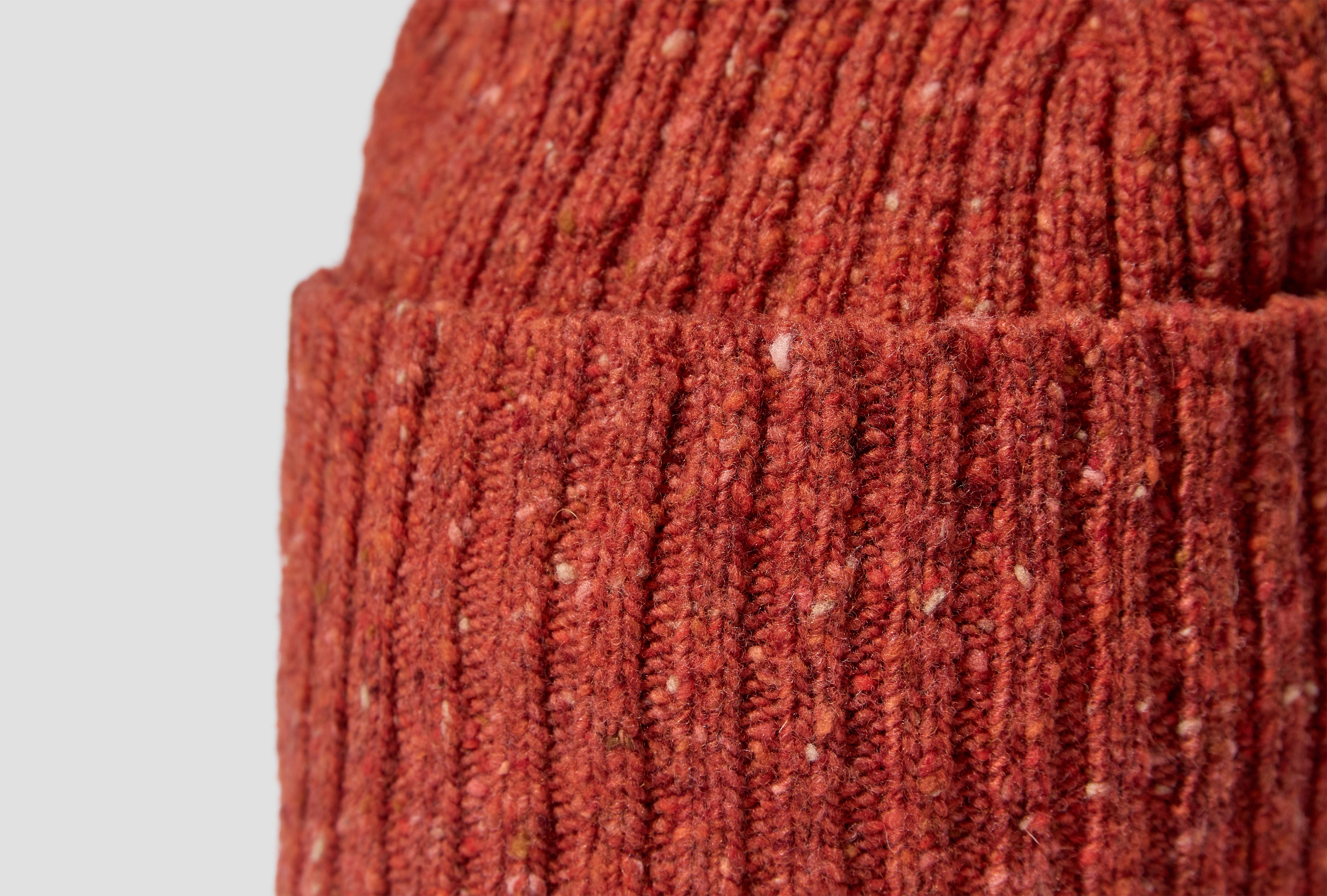 MERINO WOOL RIBBED KNIT BEANIE DR1AG1 21581-04 Orange