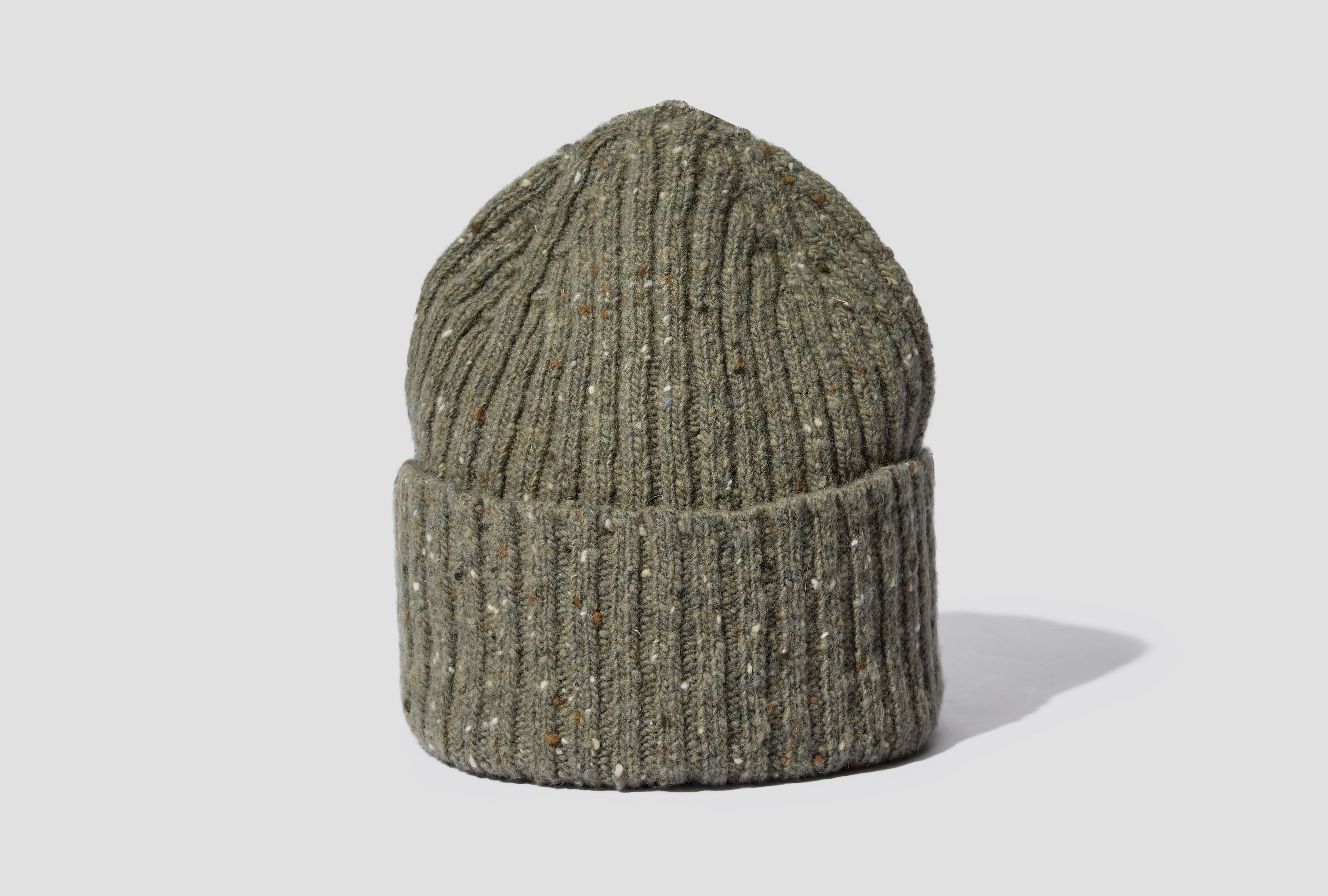 MERINO WOOL RIBBED KNIT BEANIE DR1AG1 21581-06 400 Light green