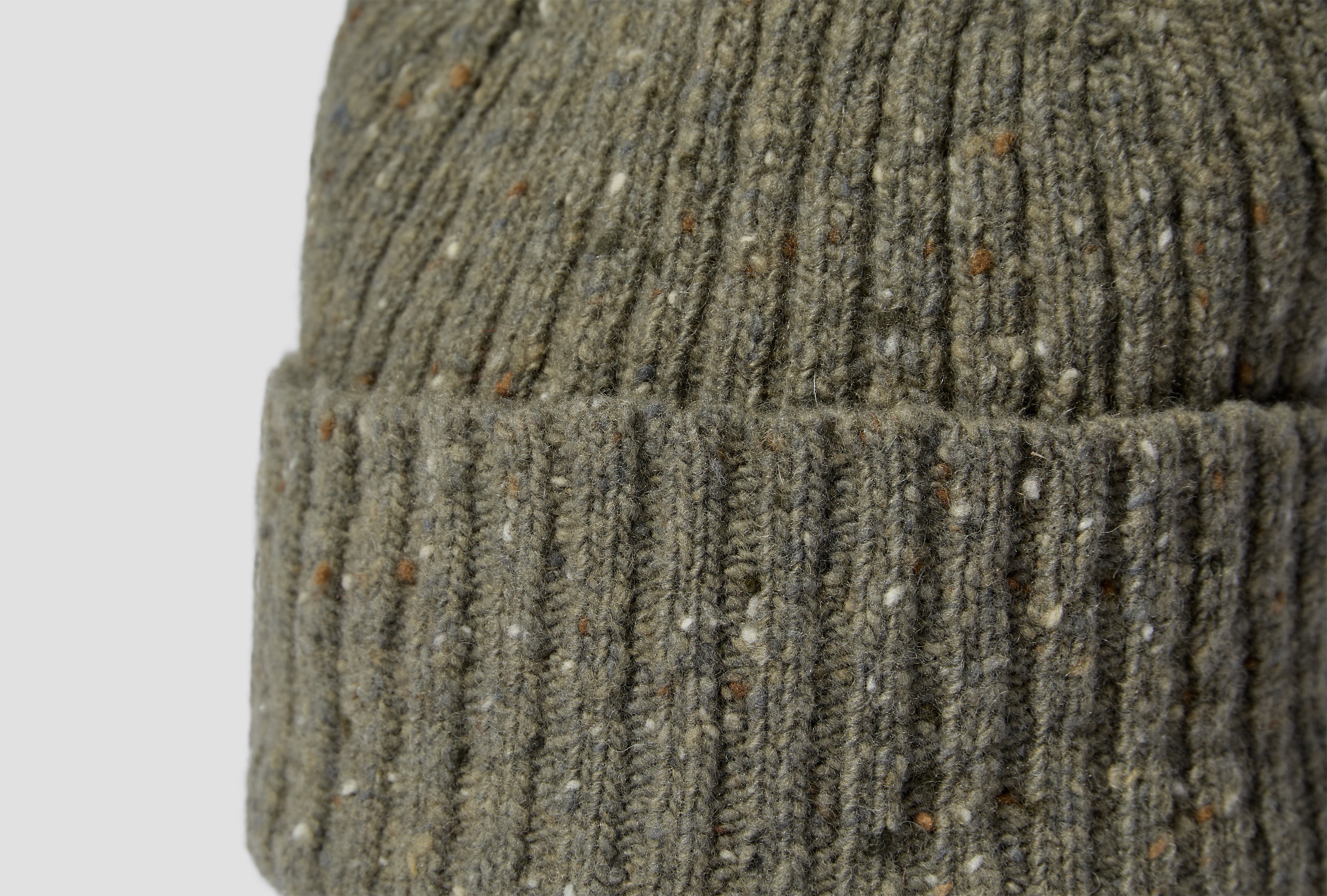 MERINO WOOL RIBBED KNIT BEANIE DR1AG1 21581-06 400 Light green