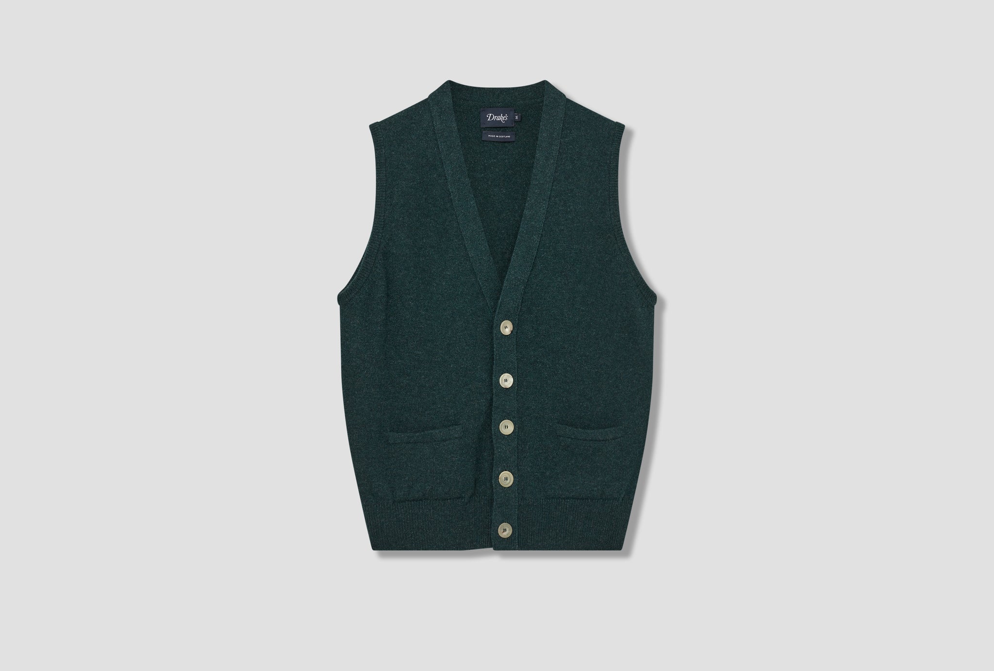 LAMBSWOOL VEST CARDIGAN DR2A3D 22688-06 Green