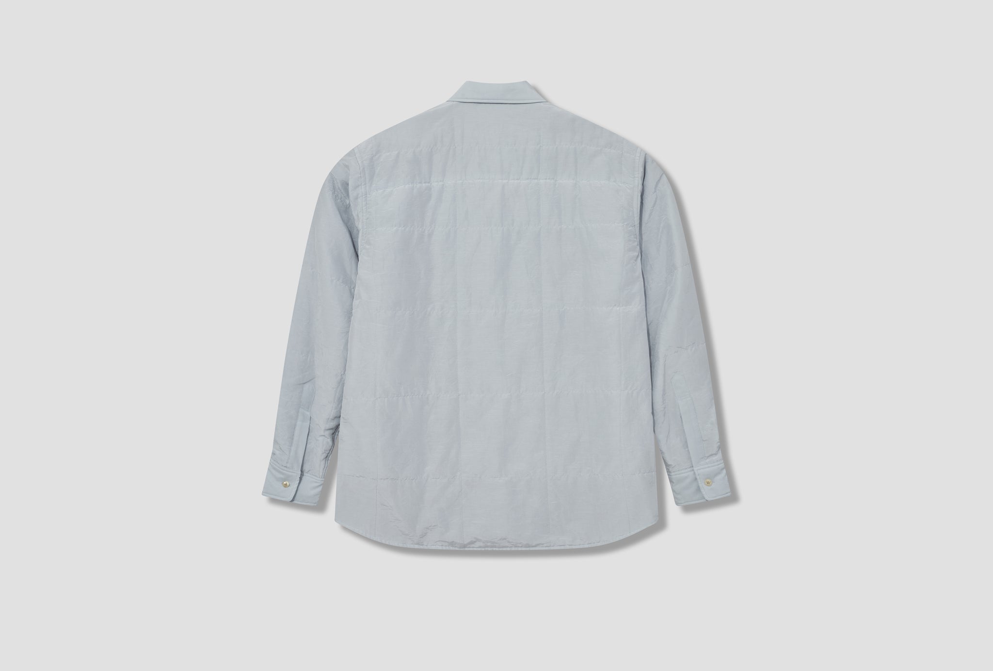 rennes — Auralee  Quilted Light Silk Cotton Shirt in Ink