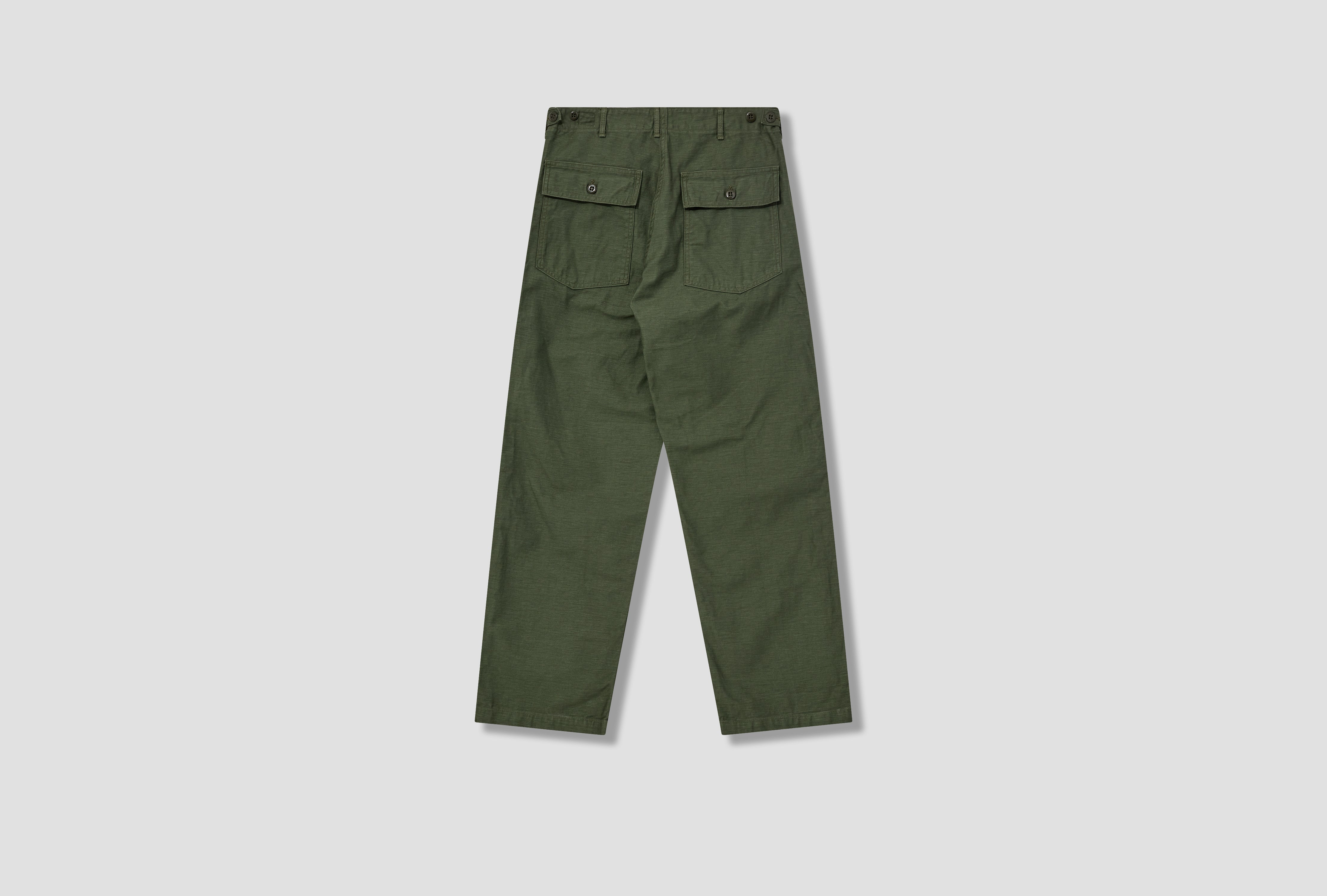 US ARMY FATIGUE PANTS - ORIGINAL REVERSE SATEEN 01-5002-16 Green