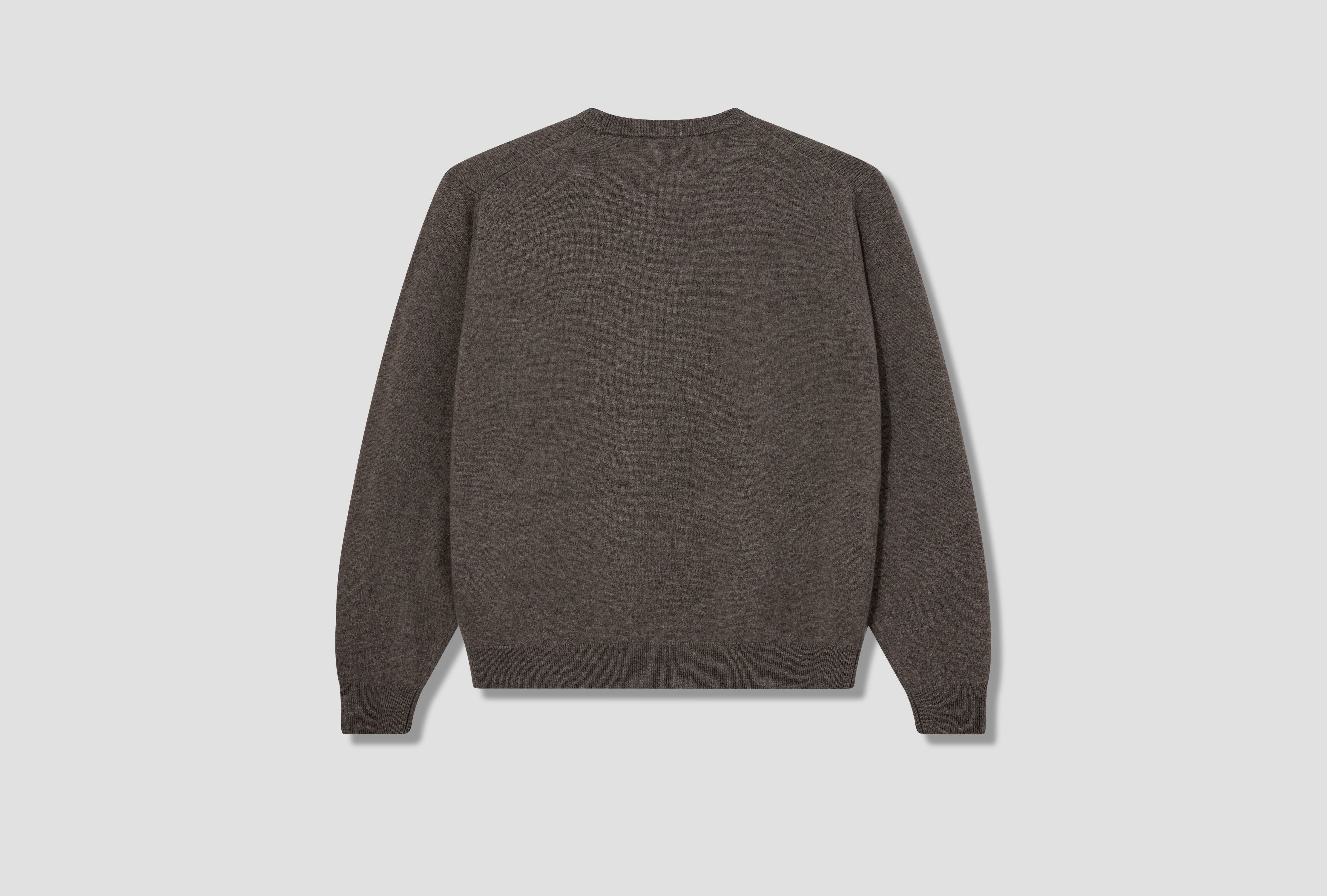 CREW NECK PULLOVER L/S - LAMBSWOOL #DT-D0028 LMW Brown