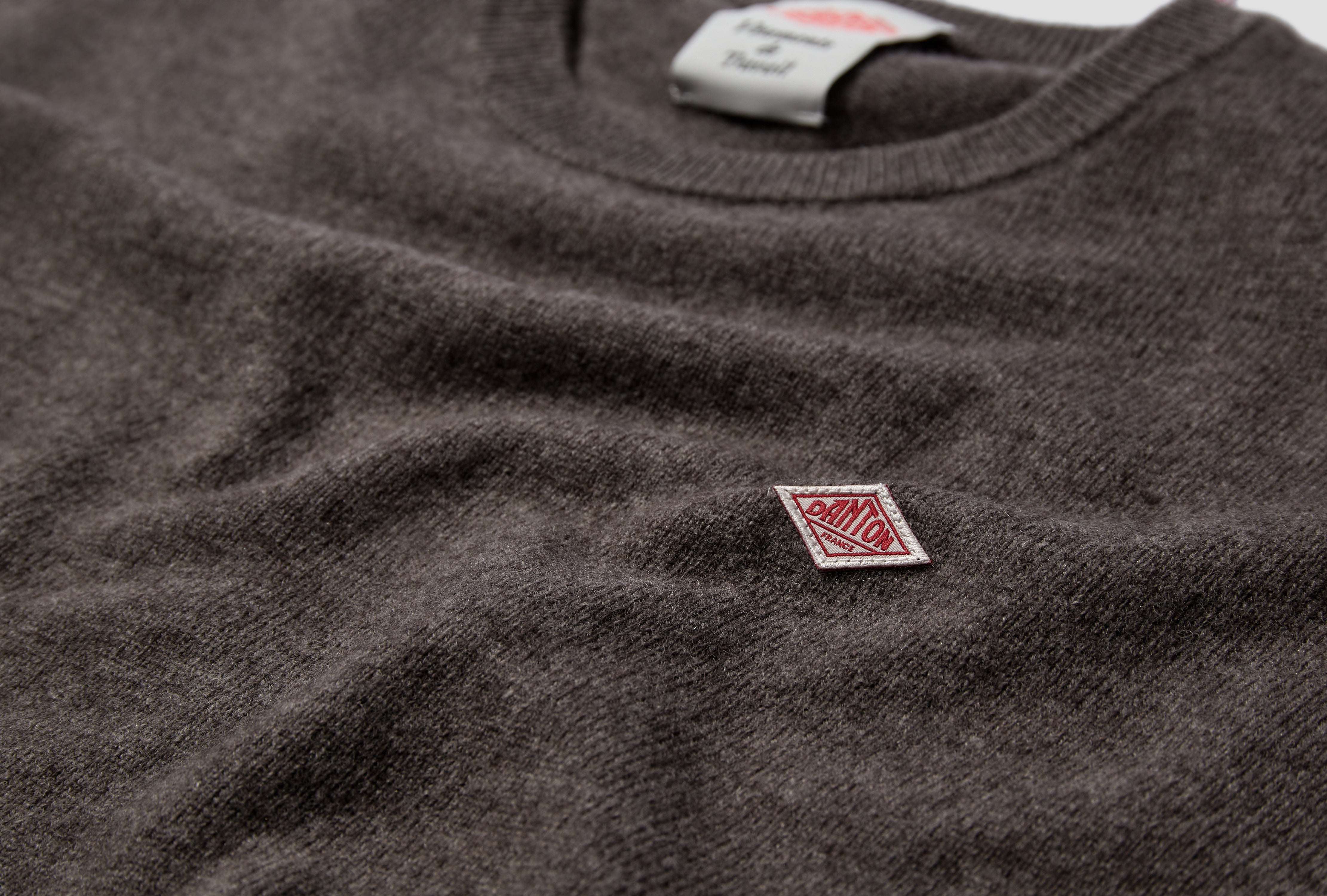 CREW NECK PULLOVER L/S - LAMBSWOOL #DT-D0028 LMW Brown