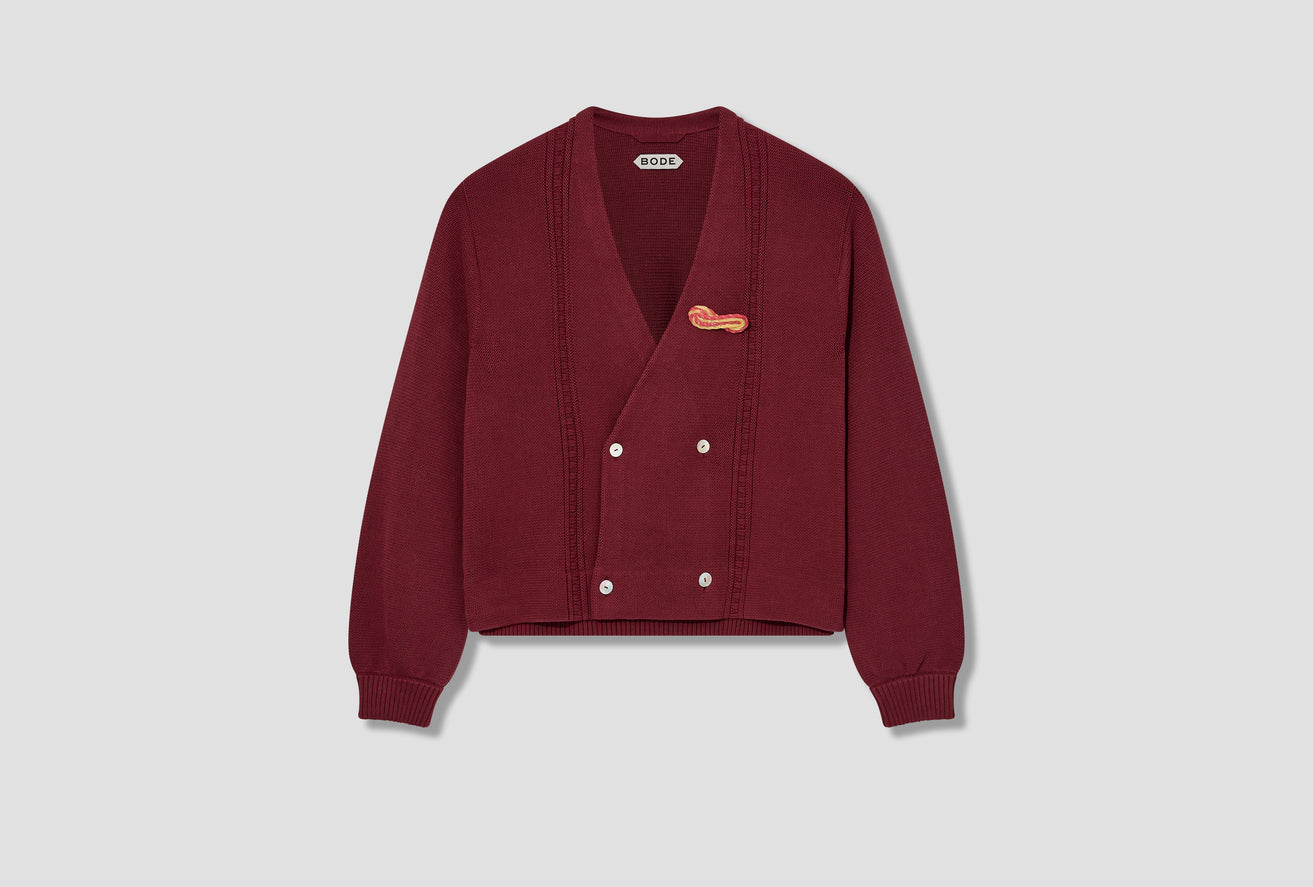 DOUBLE BREASTED CARDIGAN MRF23KT004 Burgundy