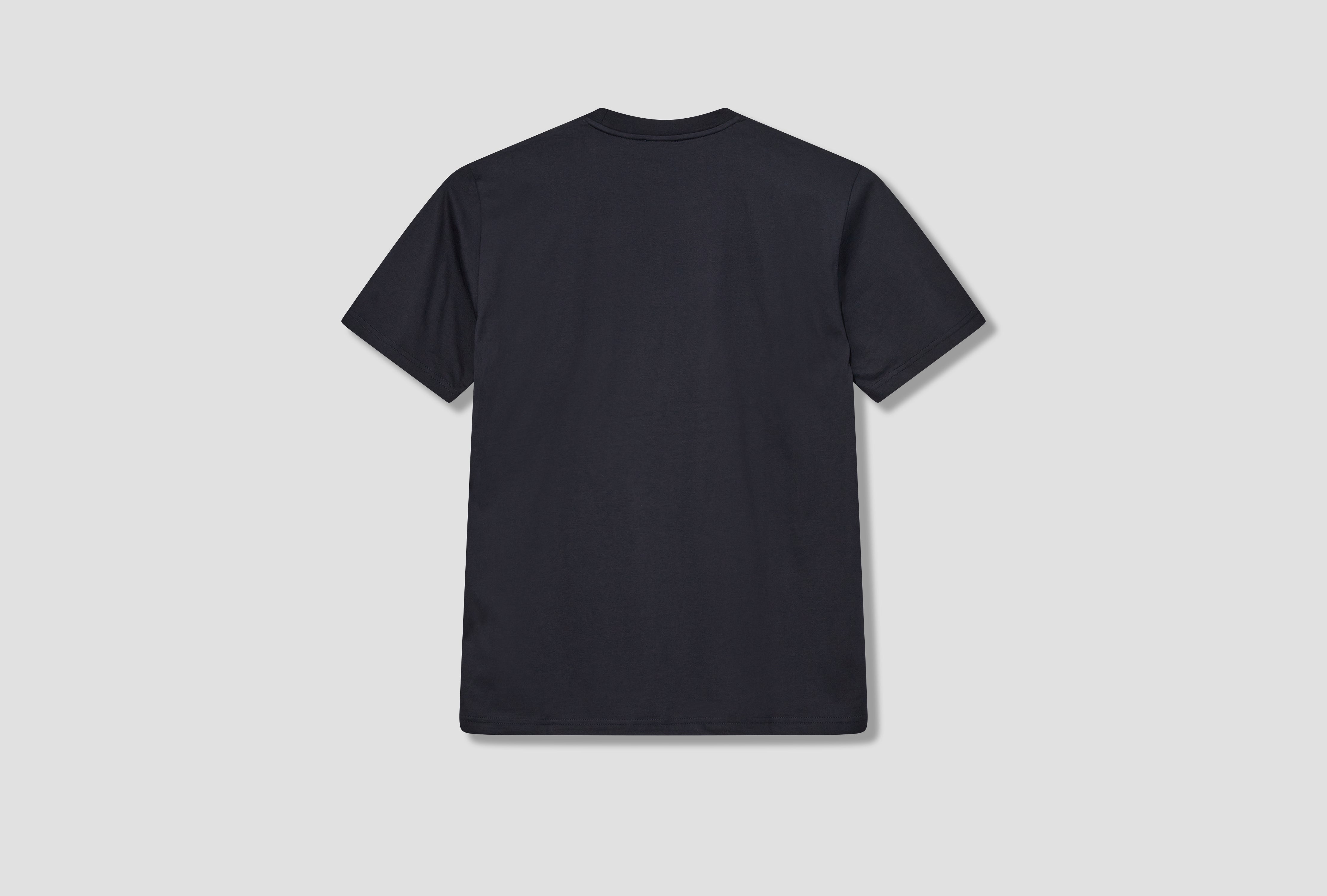 JOHANNES ORGANIC CLIFF PRINT T-SHIRT N01-0660 Navy