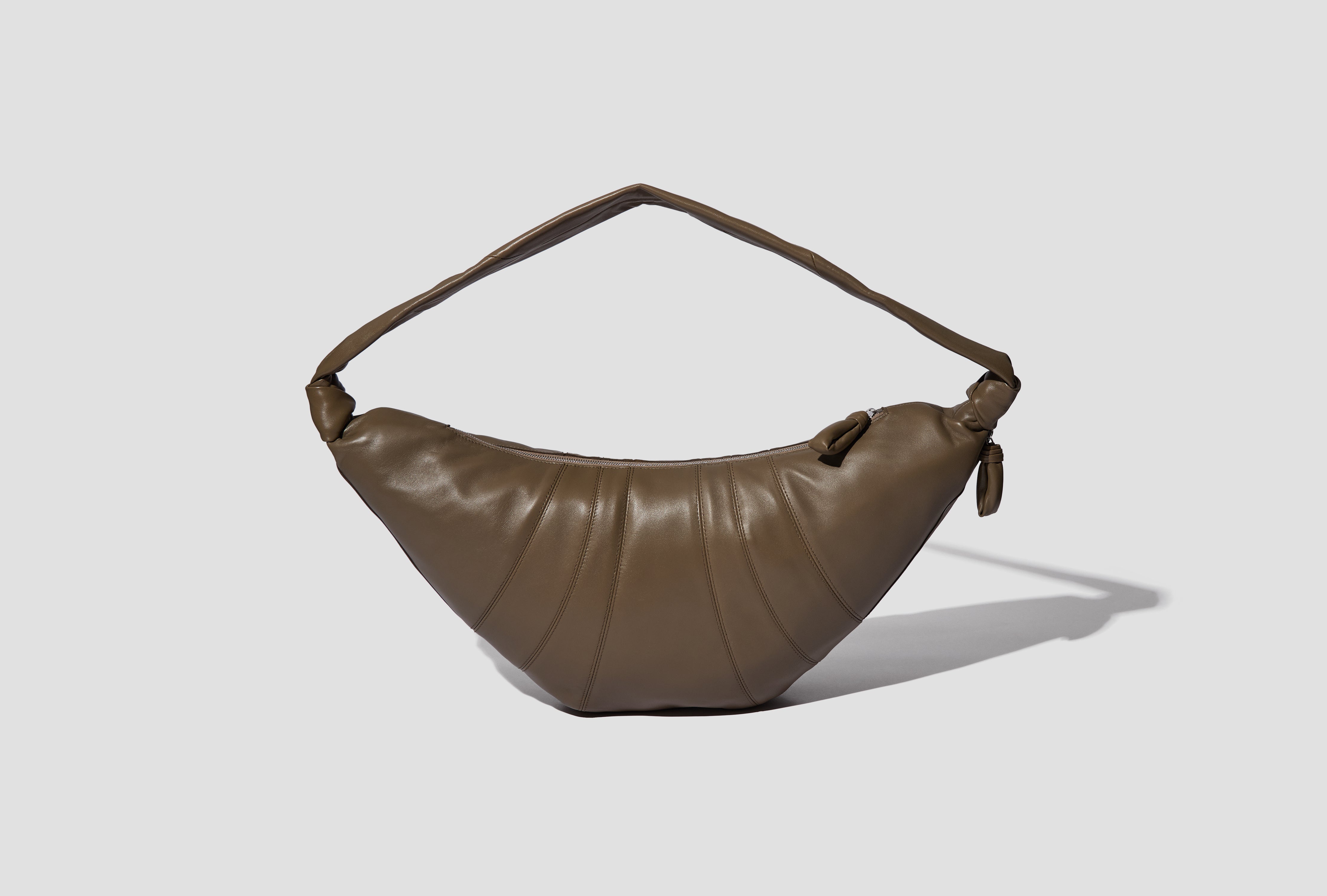 LARGE CROISSANT BAG - SOFT NAPPA LEATHER BG0000 LL095 Khaki