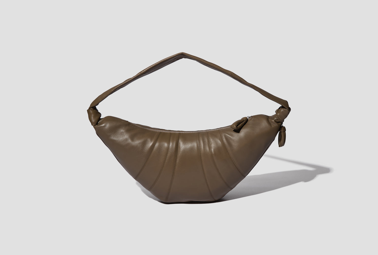 LARGE CROISSANT BAG - SOFT NAPPA LEATHER BG0000 LL095 Khaki