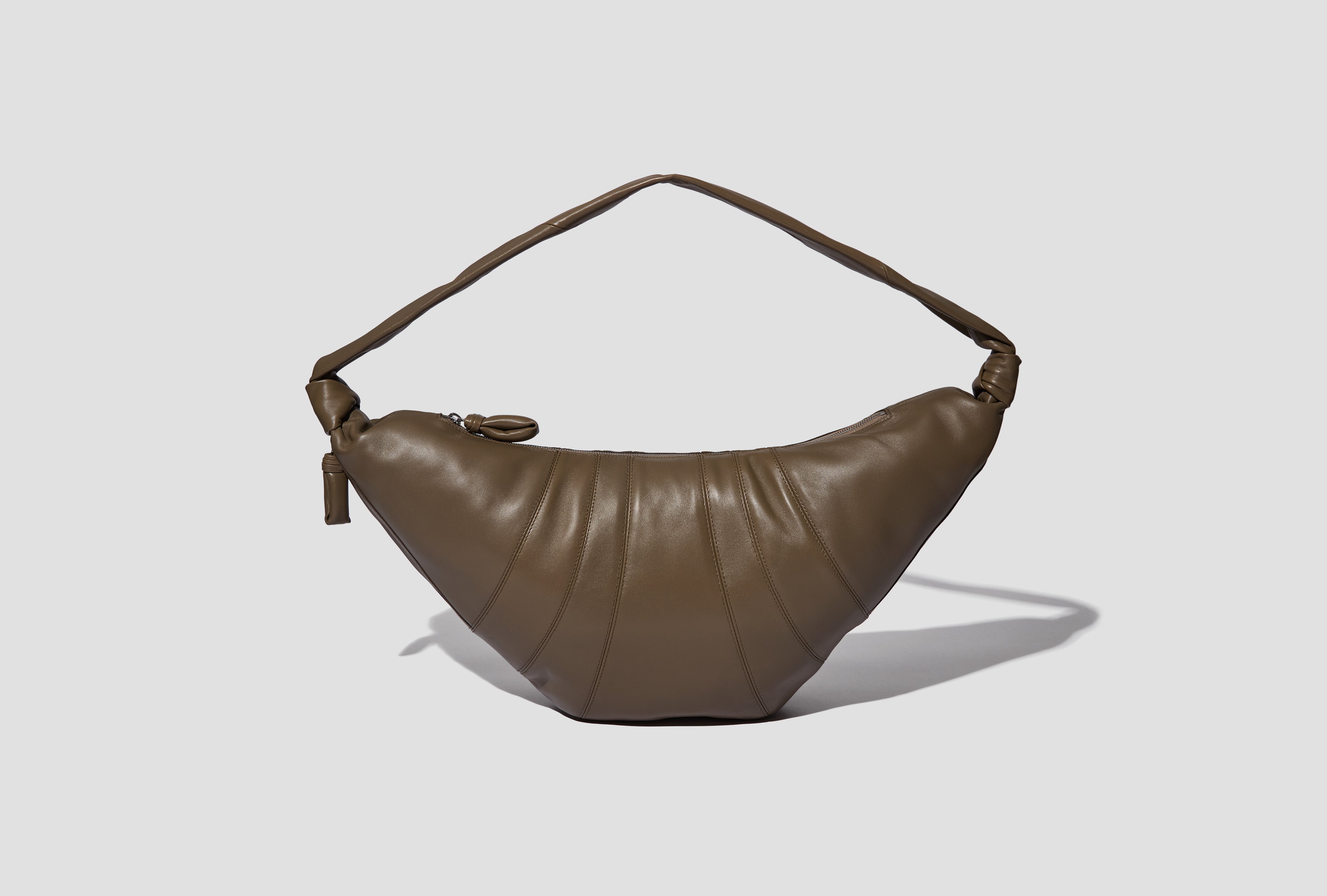 LARGE CROISSANT BAG - SOFT NAPPA LEATHER BG0000 LL095 Khaki