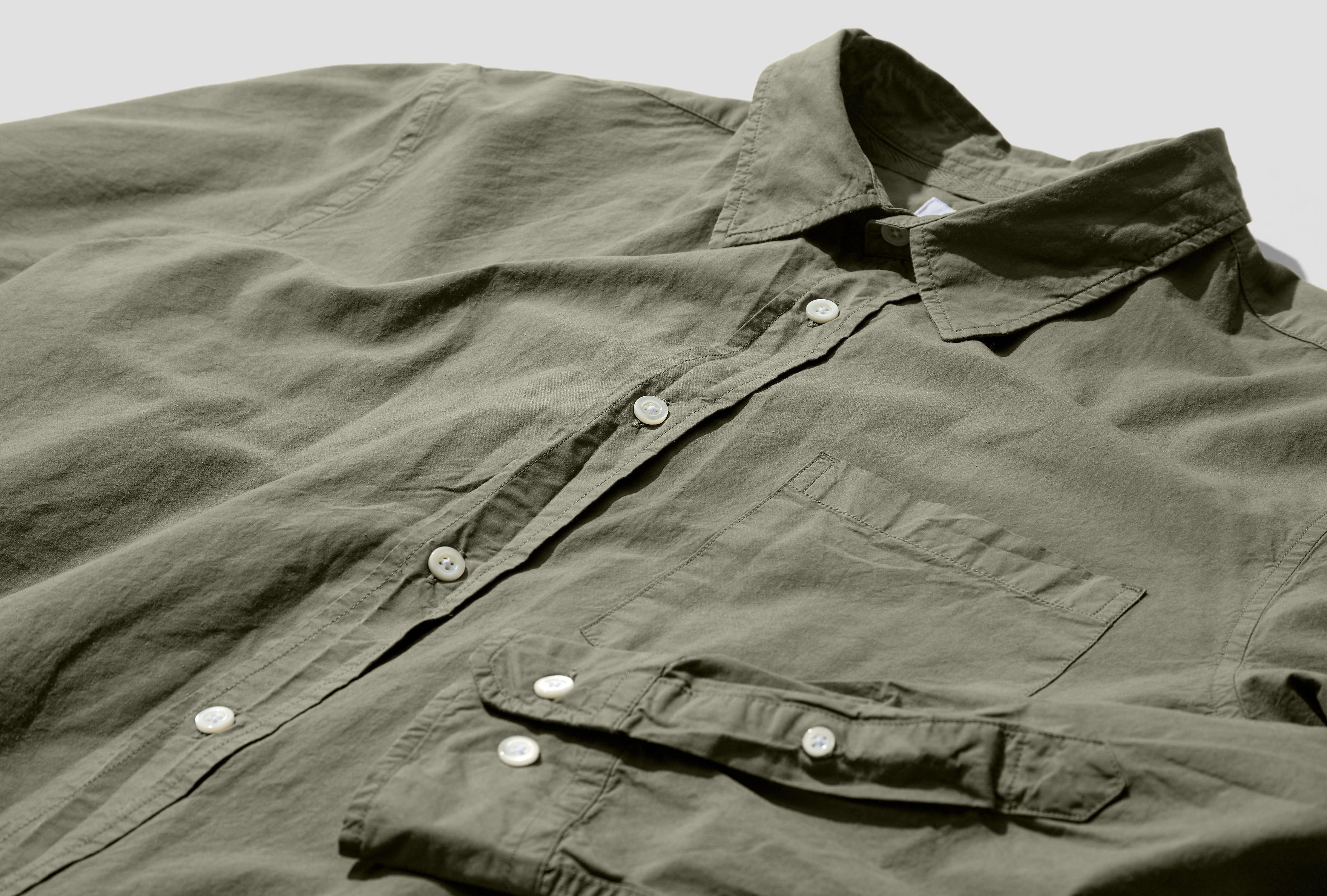 OSVALD COTTON TENCEL SHIRT N40-0618 Khaki