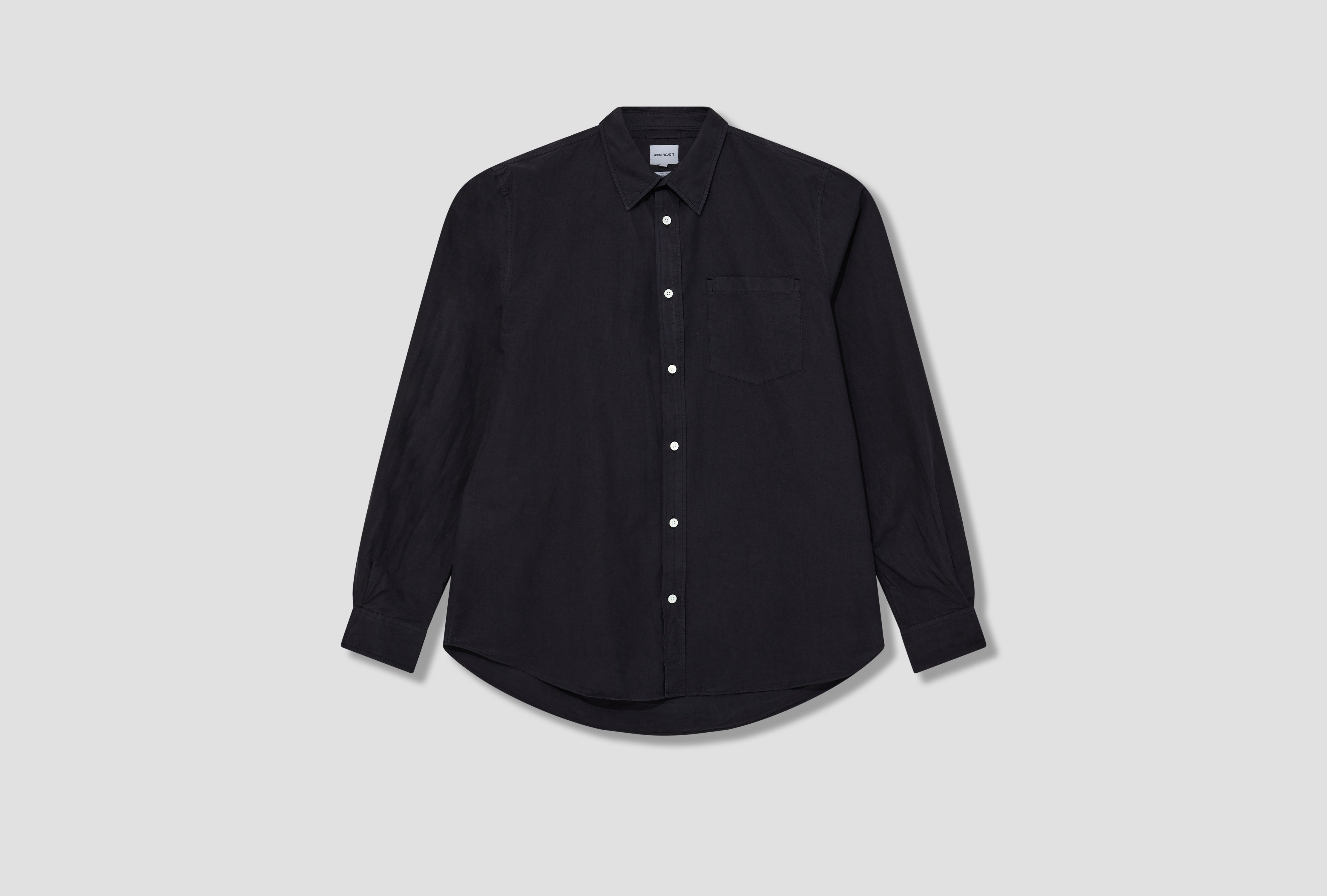 OSVALD COTTON TENCEL SHIRT N40-0618 Navy