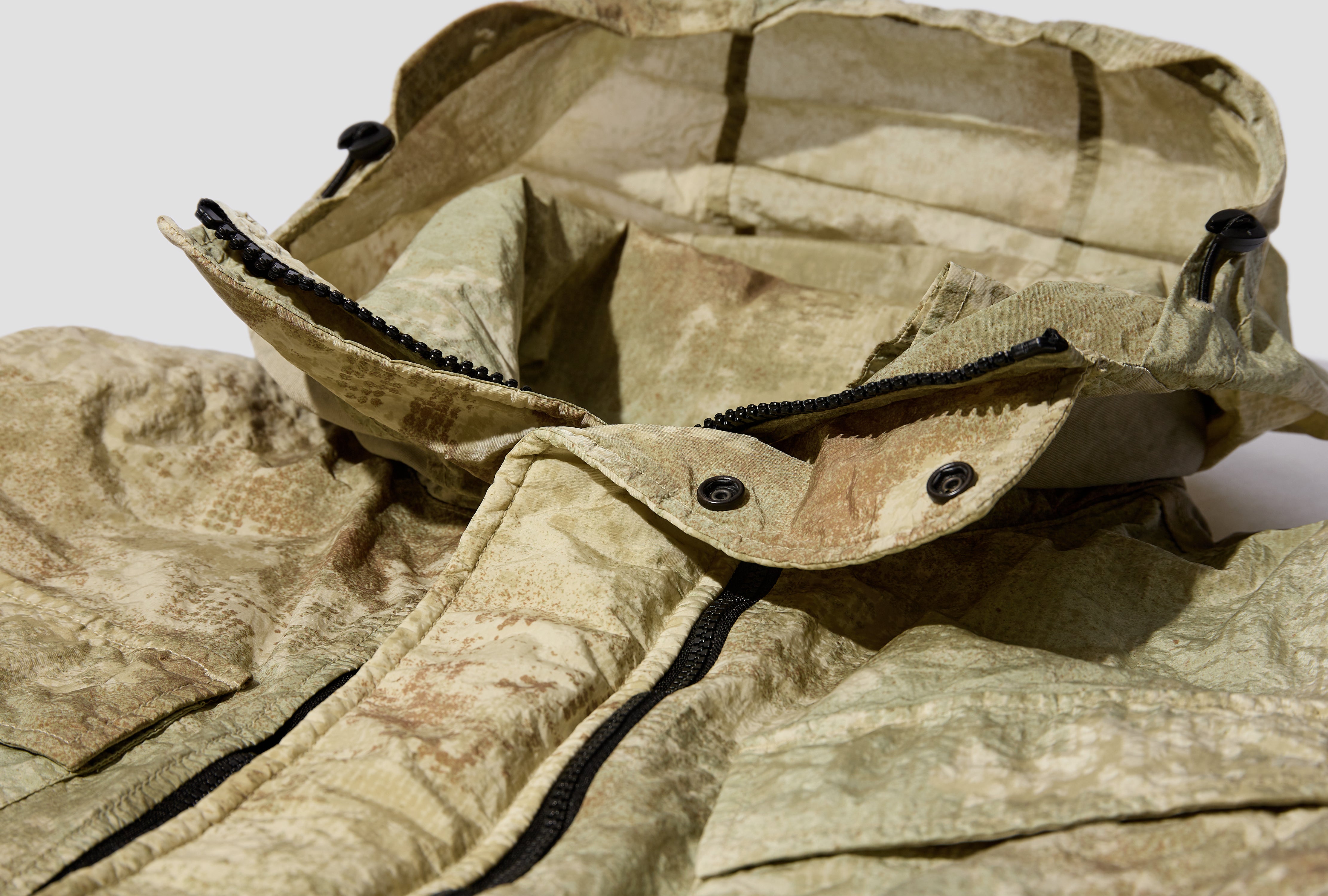 DISSOLVING GRID CAMO ON ECONYL® REGENERATED NYLON GARMENT DYED 8015G06E1 Beige