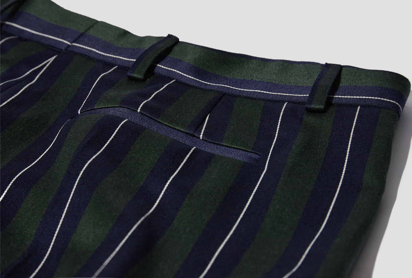 FINE PLEATED TROUSERS P60-0006-723 Green