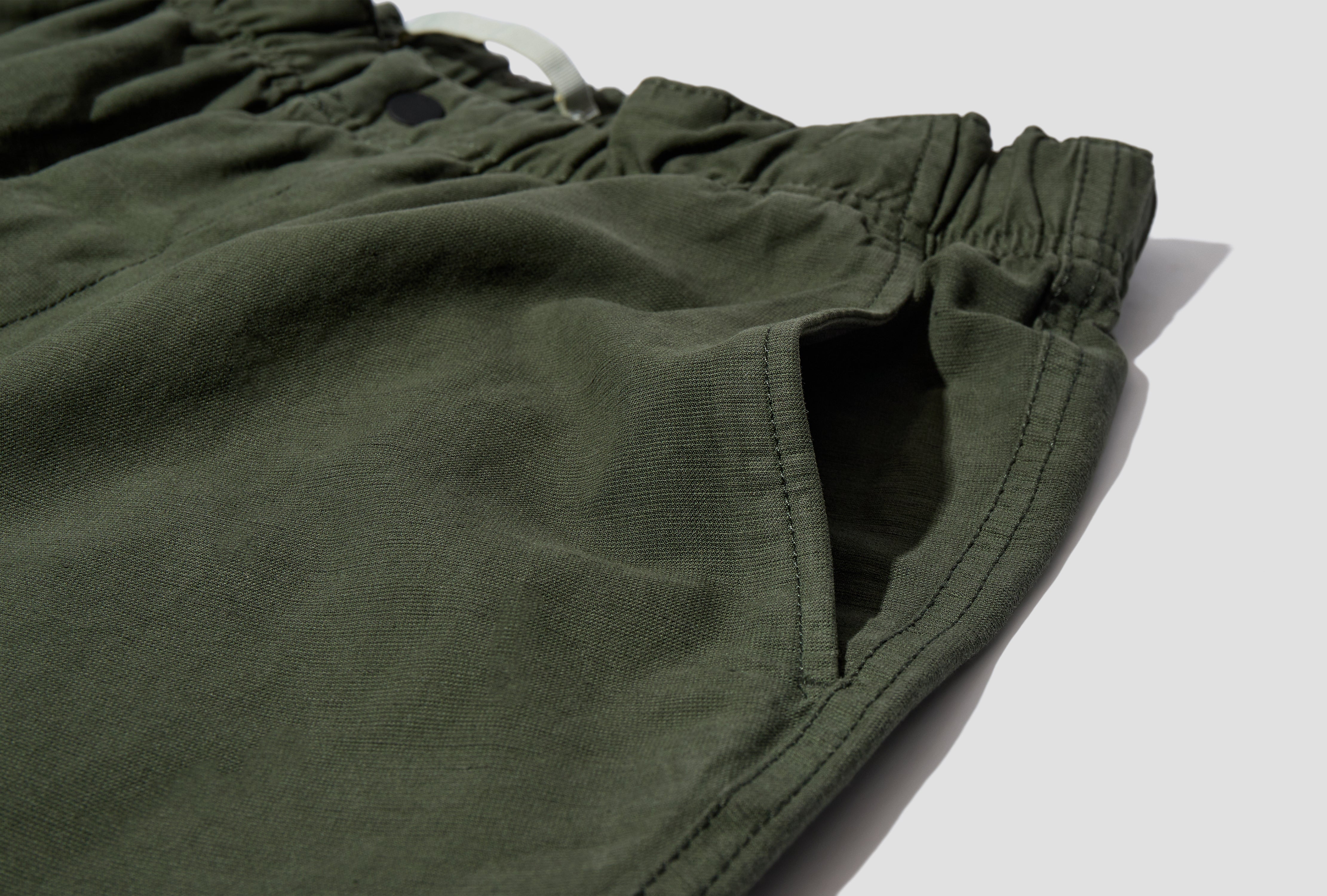 EZRA RELAXED COTTON LINEN TROUSER N25-0402 Green