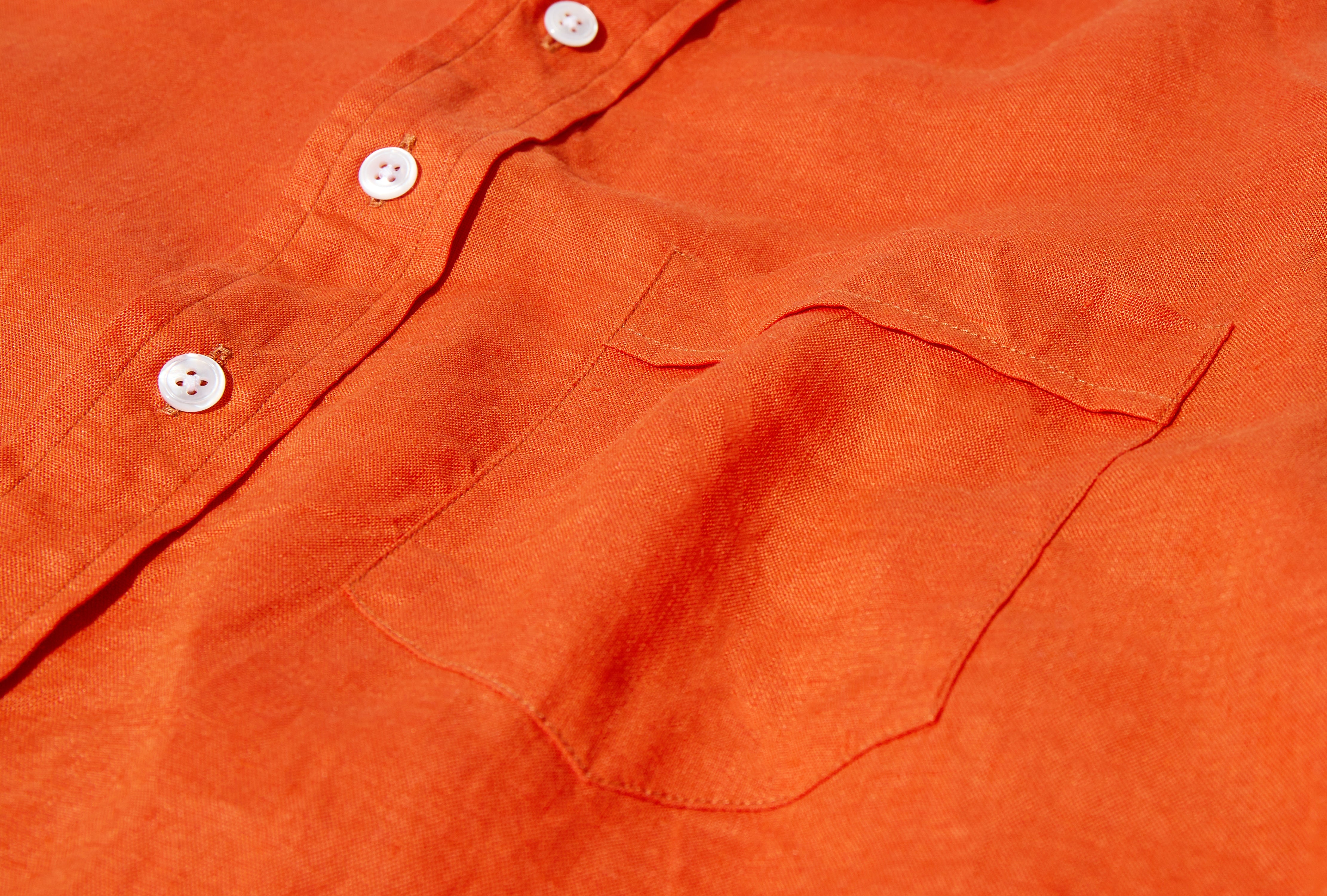 THE LINEN SUMMER SHIRT DR2A4E 21915-04 Orange