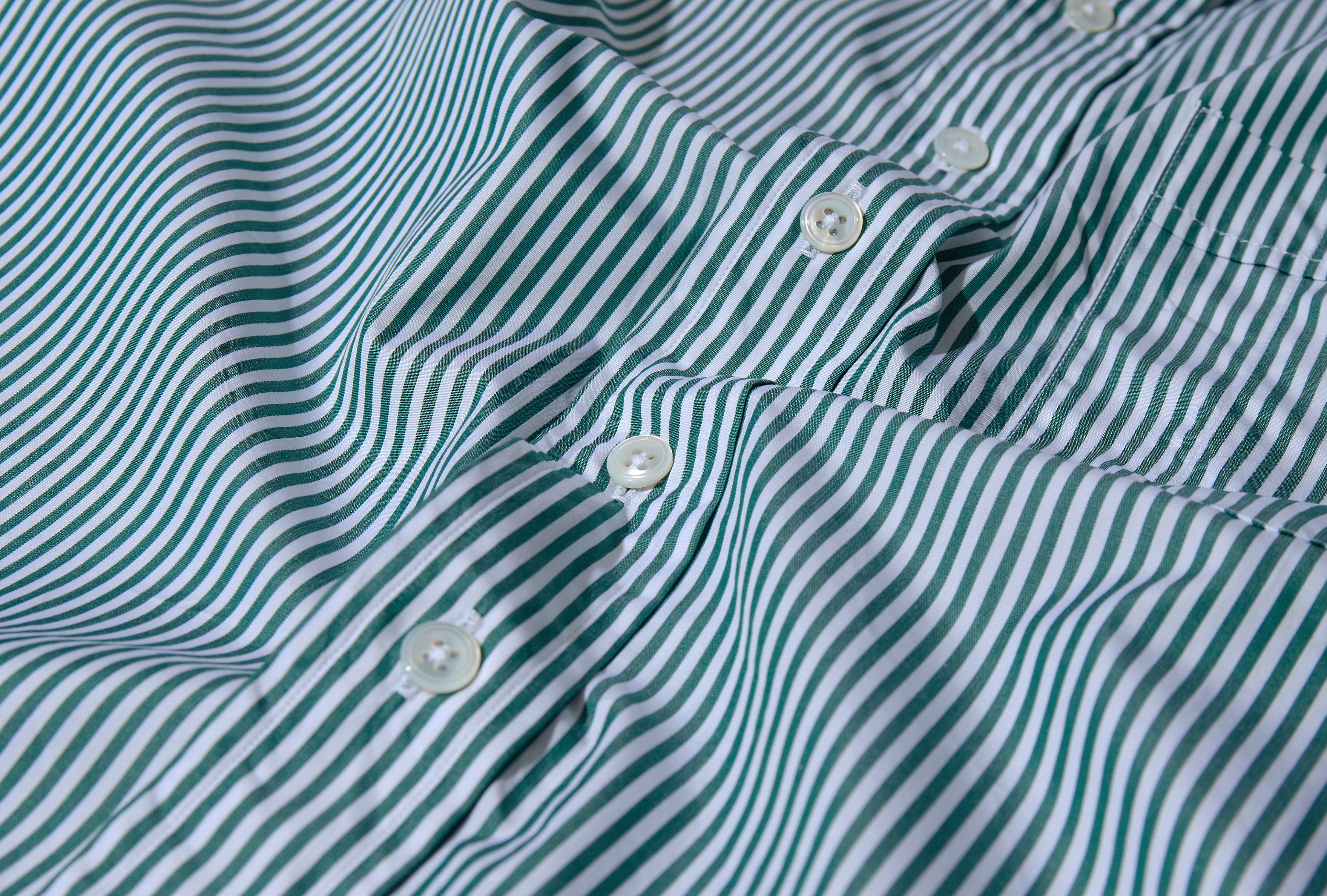 NARROW BENGAL STRIPE BUTTON DOWN POPLIN SHIRT DR2A4A 21793-04 Green