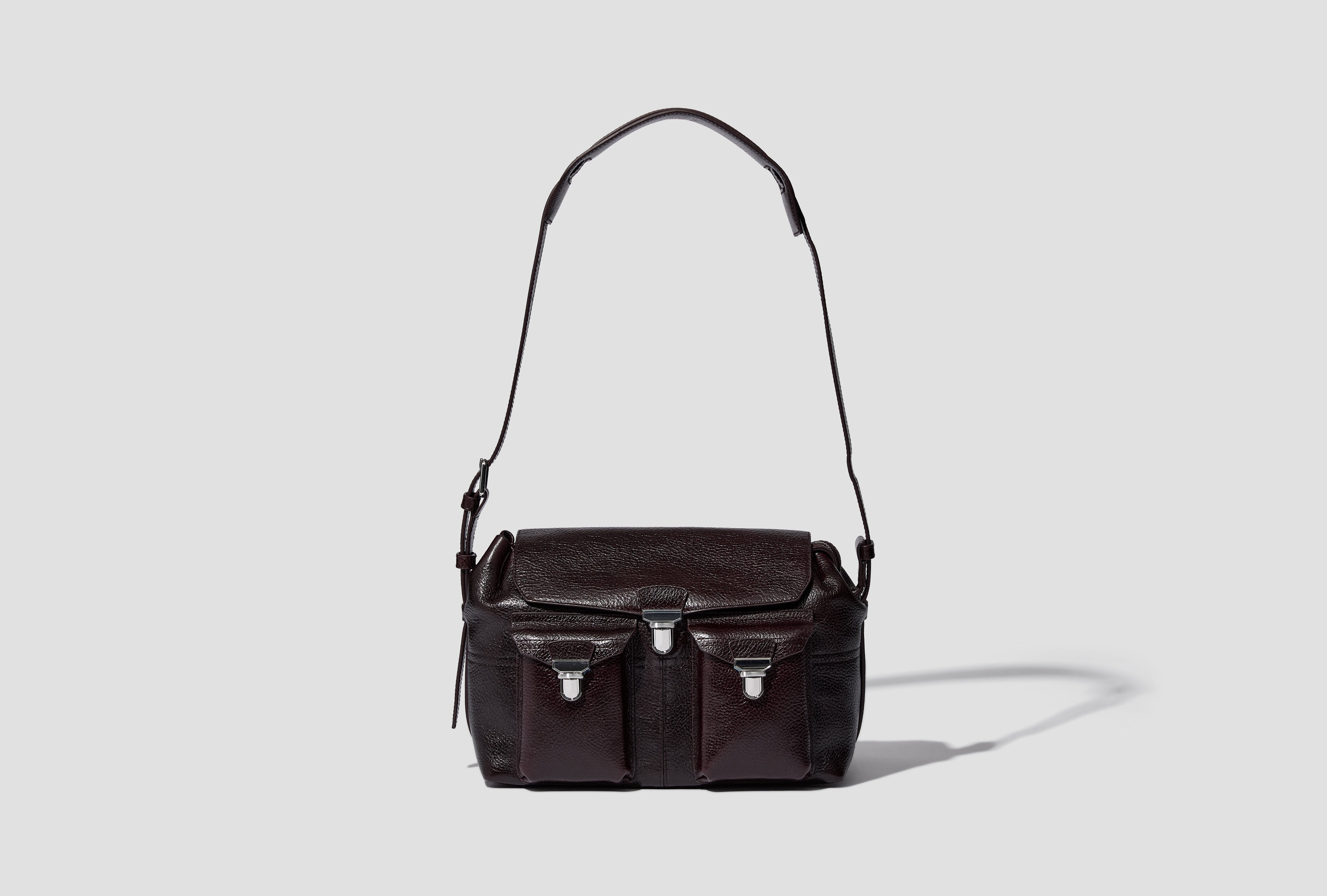 MEDIUM GEAR BAG - GLOSSY VEGETABLE LEATHER BG0096 LL0067 Purple