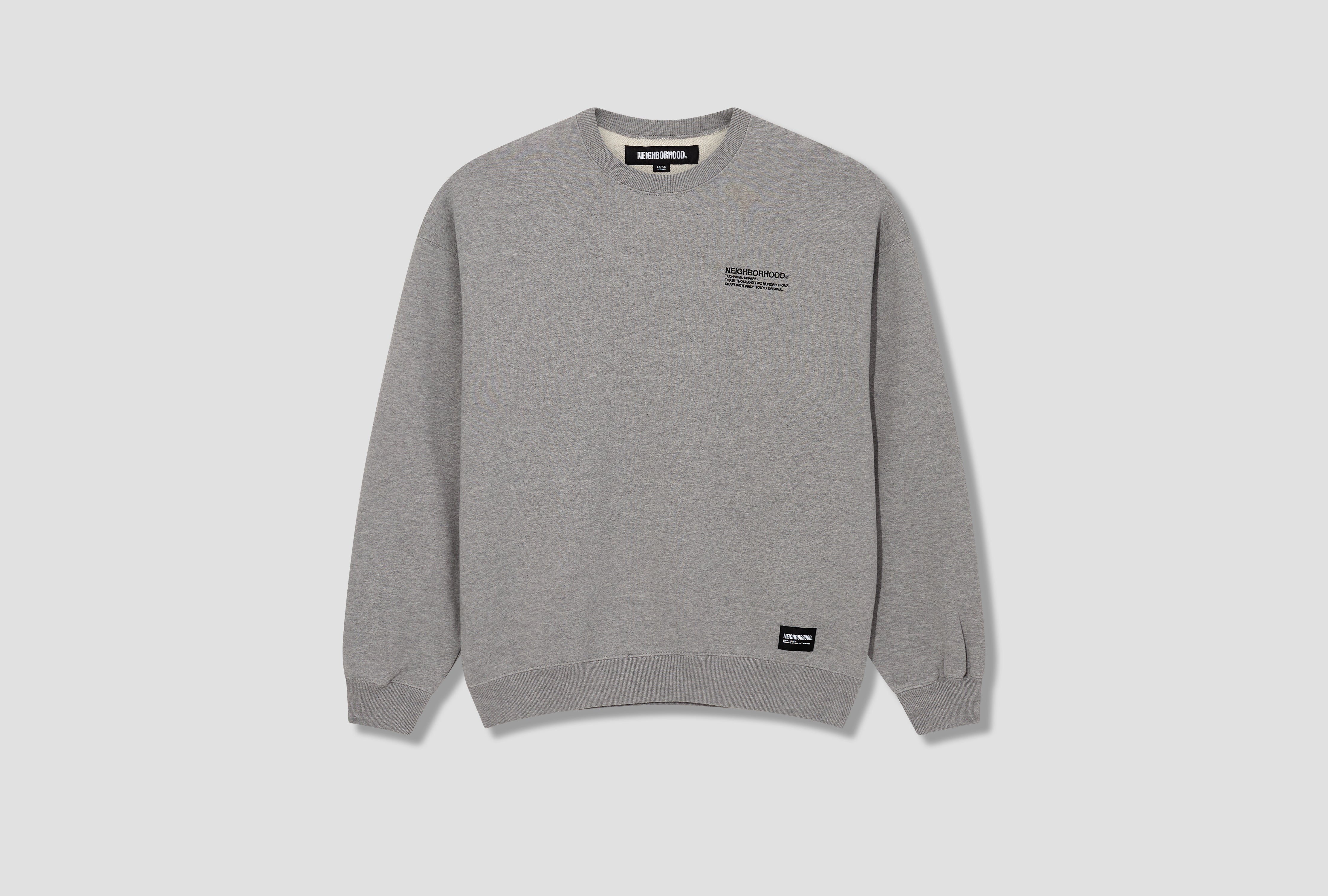 PLAIN SWEAT SHIRT LS 241FPNH-CSM01 Grey