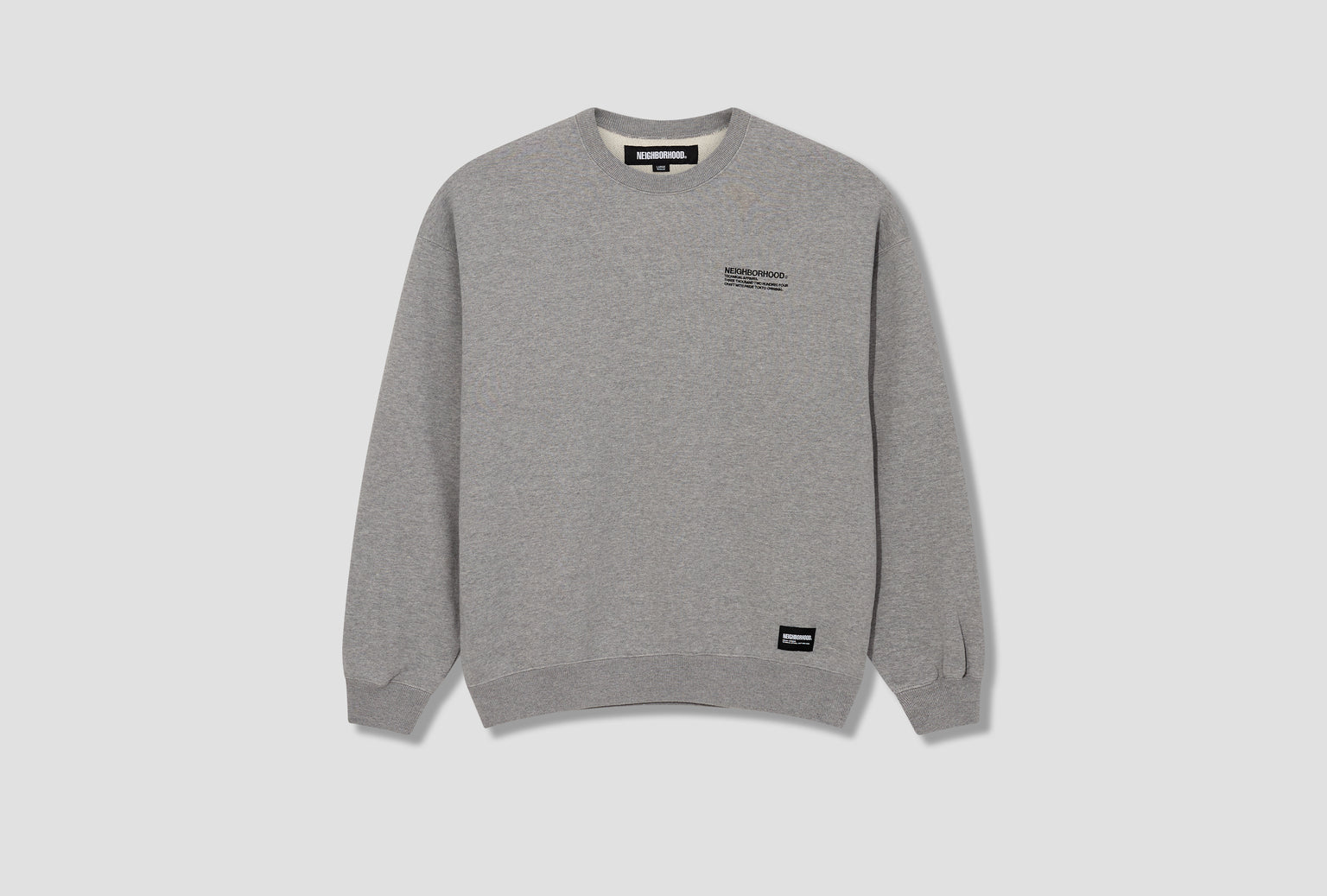 PLAIN SWEAT SHIRT LS 241FPNH-CSM01 Grey