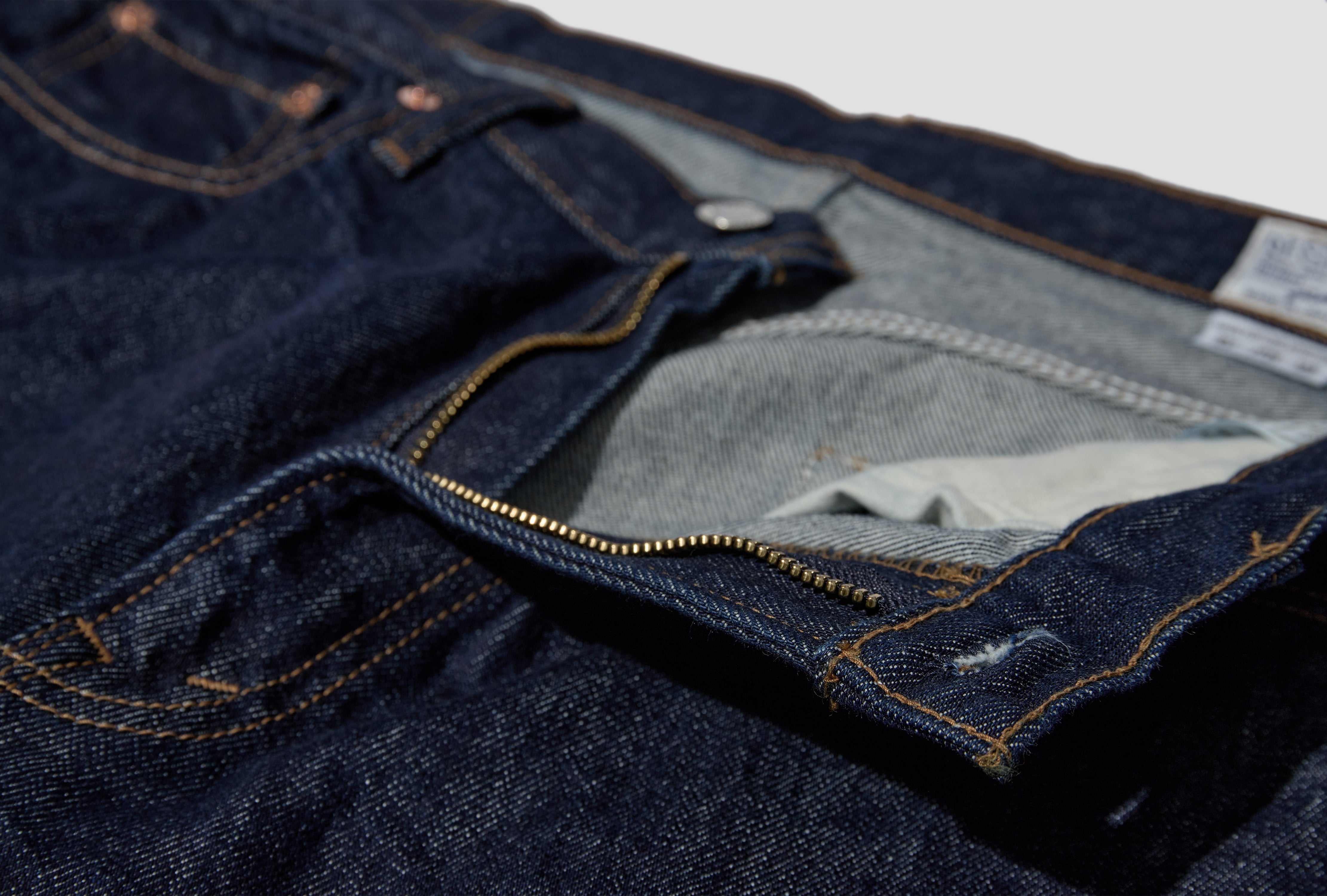 101 DAD'S FIT DENIM PANTS - 13OZ JAPANESE DENIM / ONE WASH 01-1010W-81 Blue