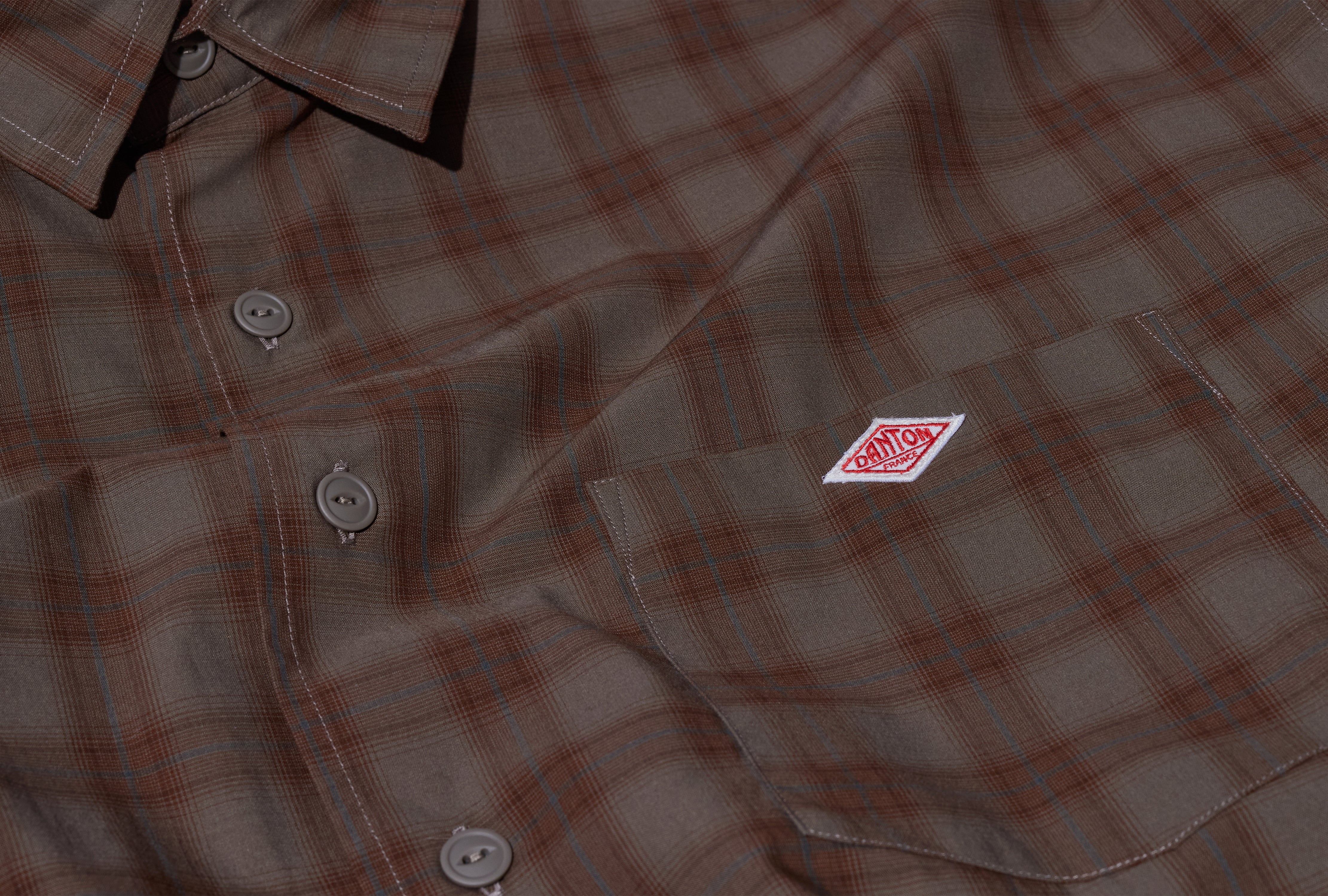 WORK SHIRT - TC VOIL POPLIN #DT-B0225 TCV Brown