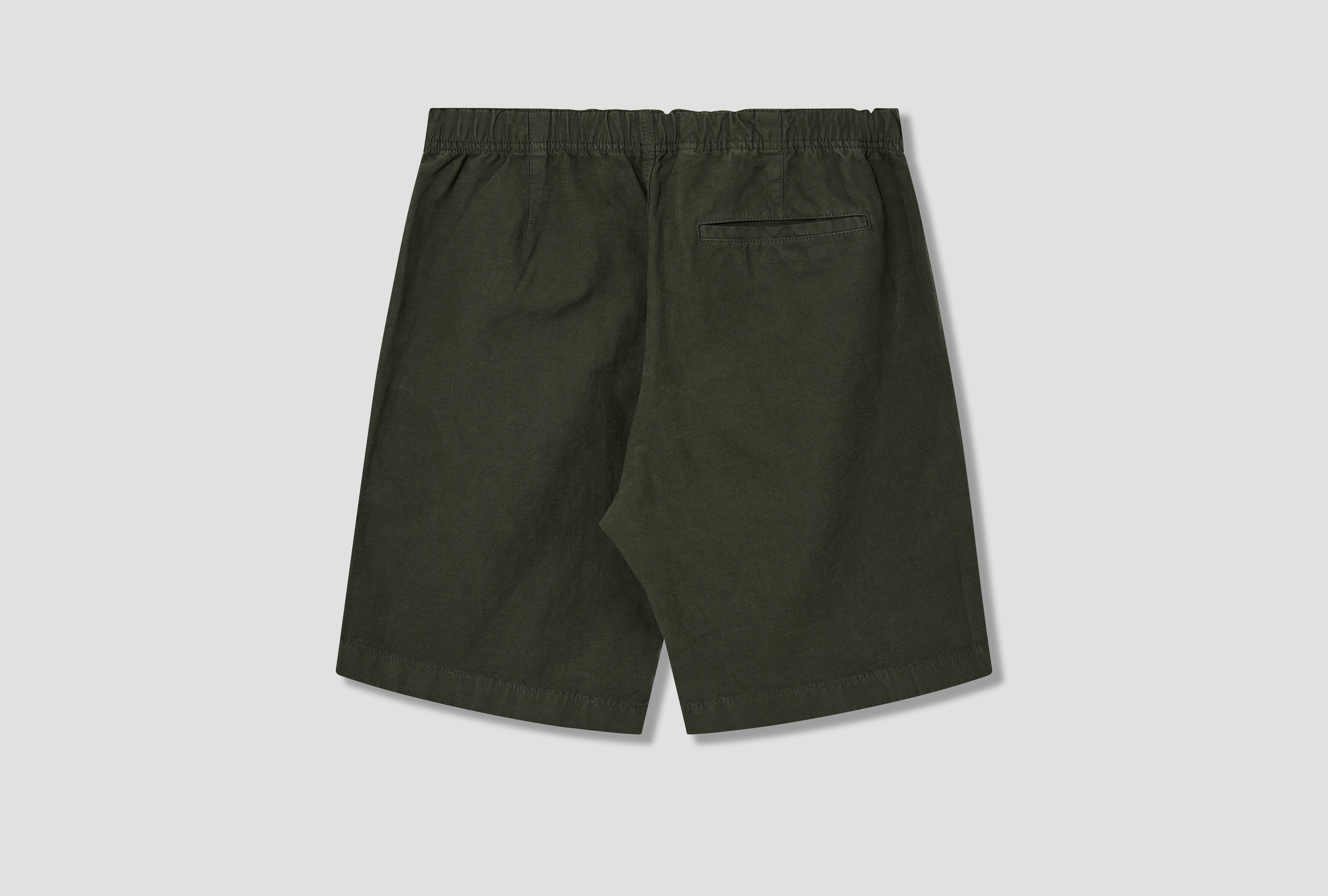 EZRA RELAXED COTTON LINEN SHORT N35-0614 Green