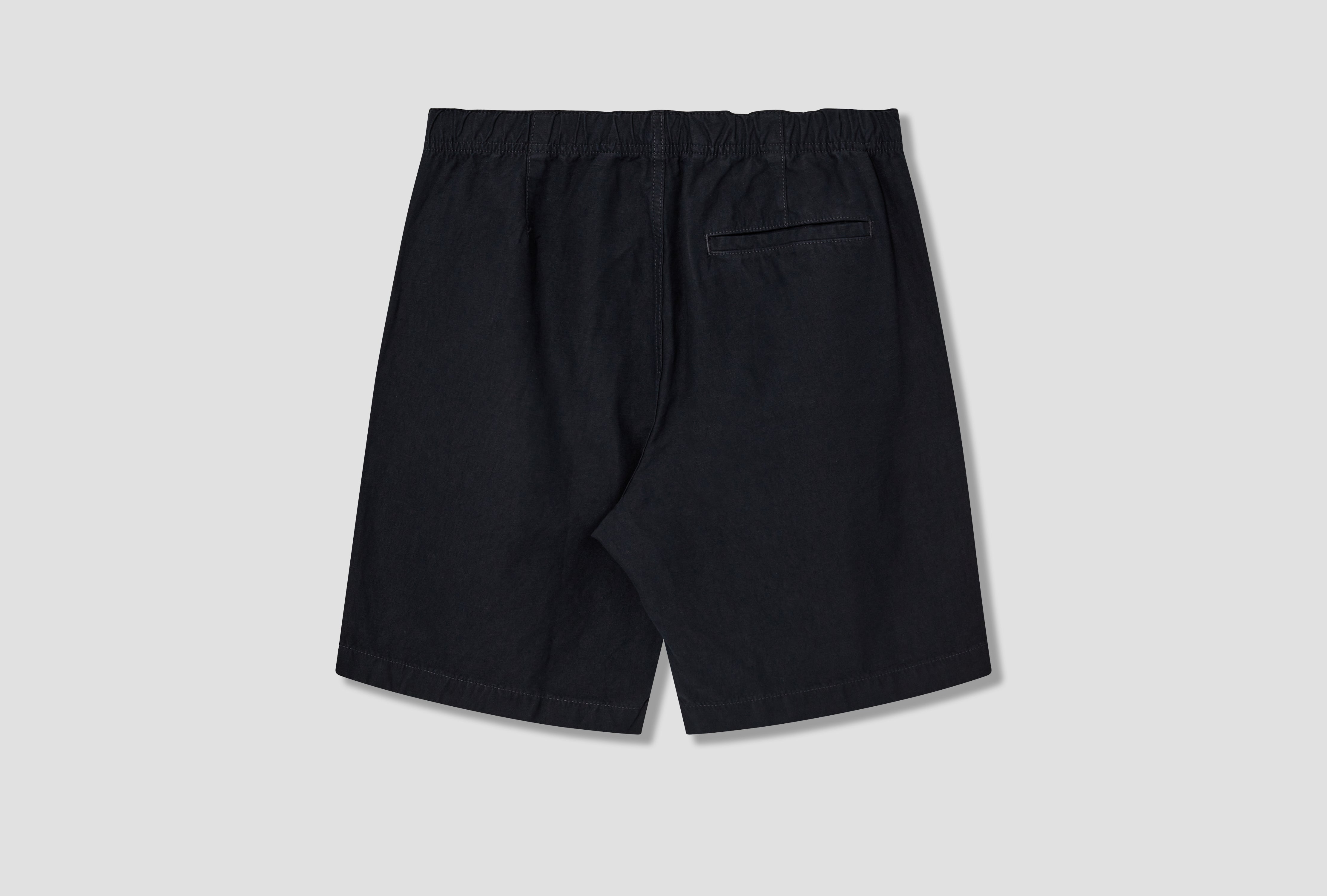 EZRA RELAXED COTTON LINEN SHORT N35-0614 Navy