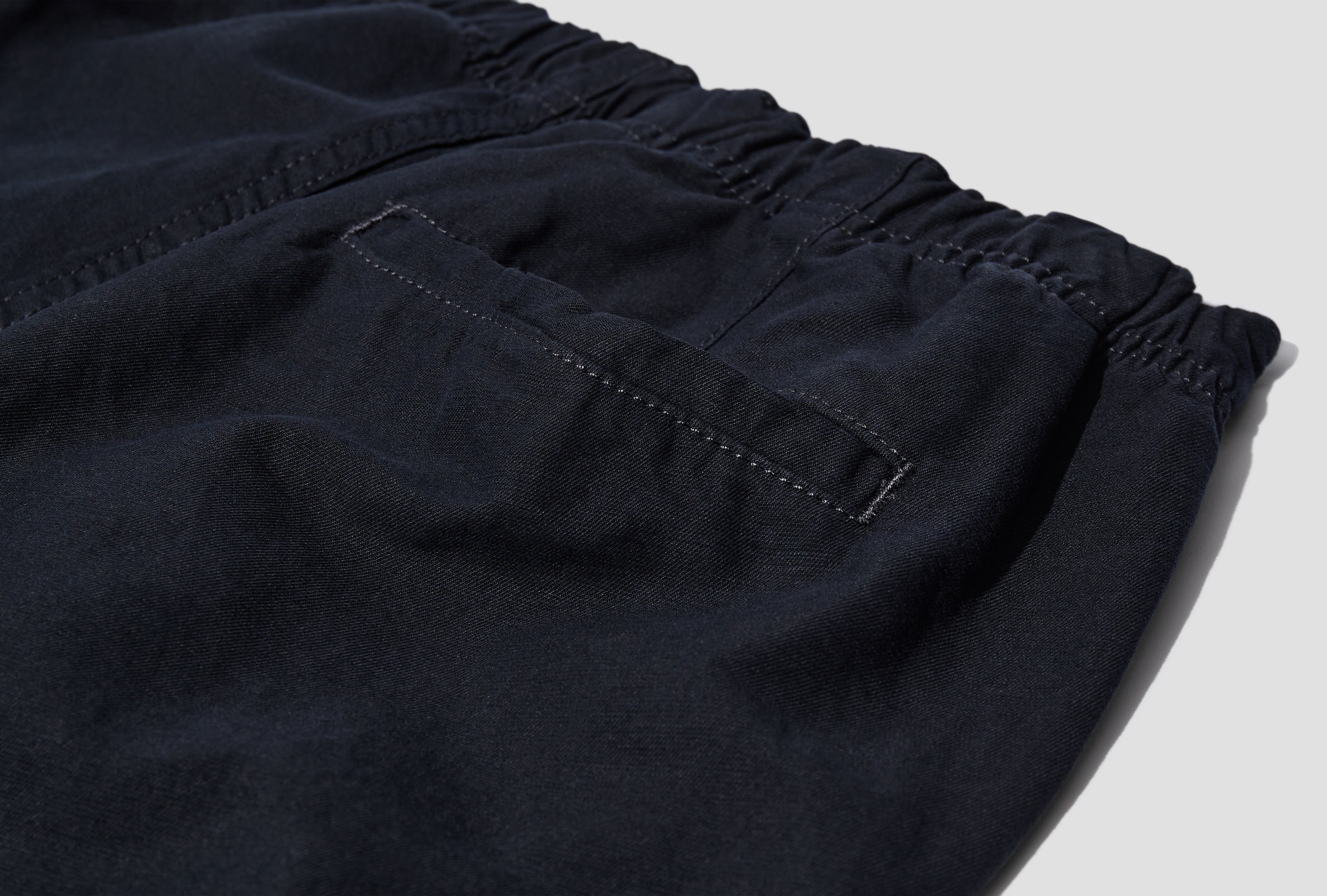 EZRA RELAXED COTTON LINEN SHORT N35-0614 Navy