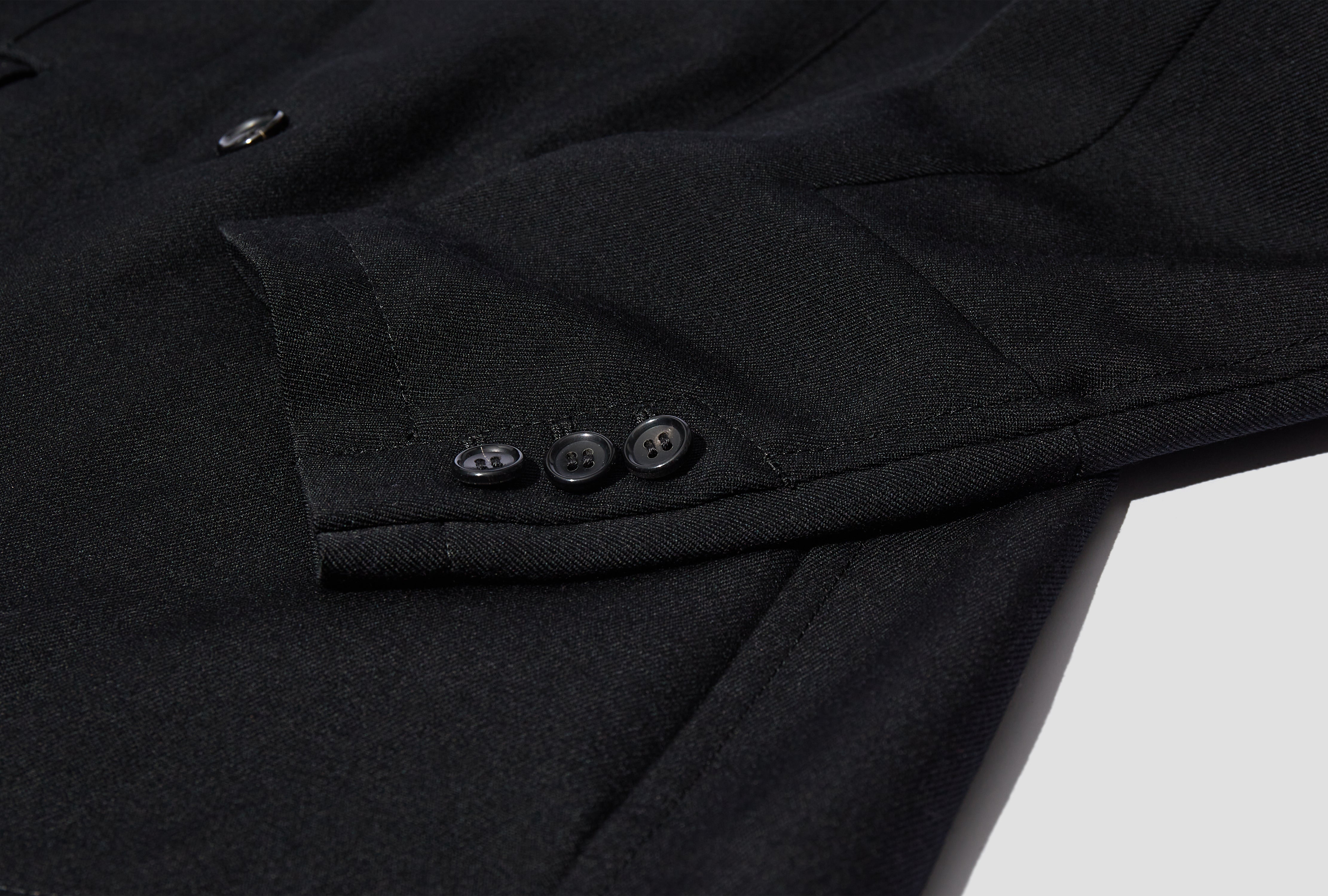 WOOL GABARDINE PLAIN FM-J002-S24 Black