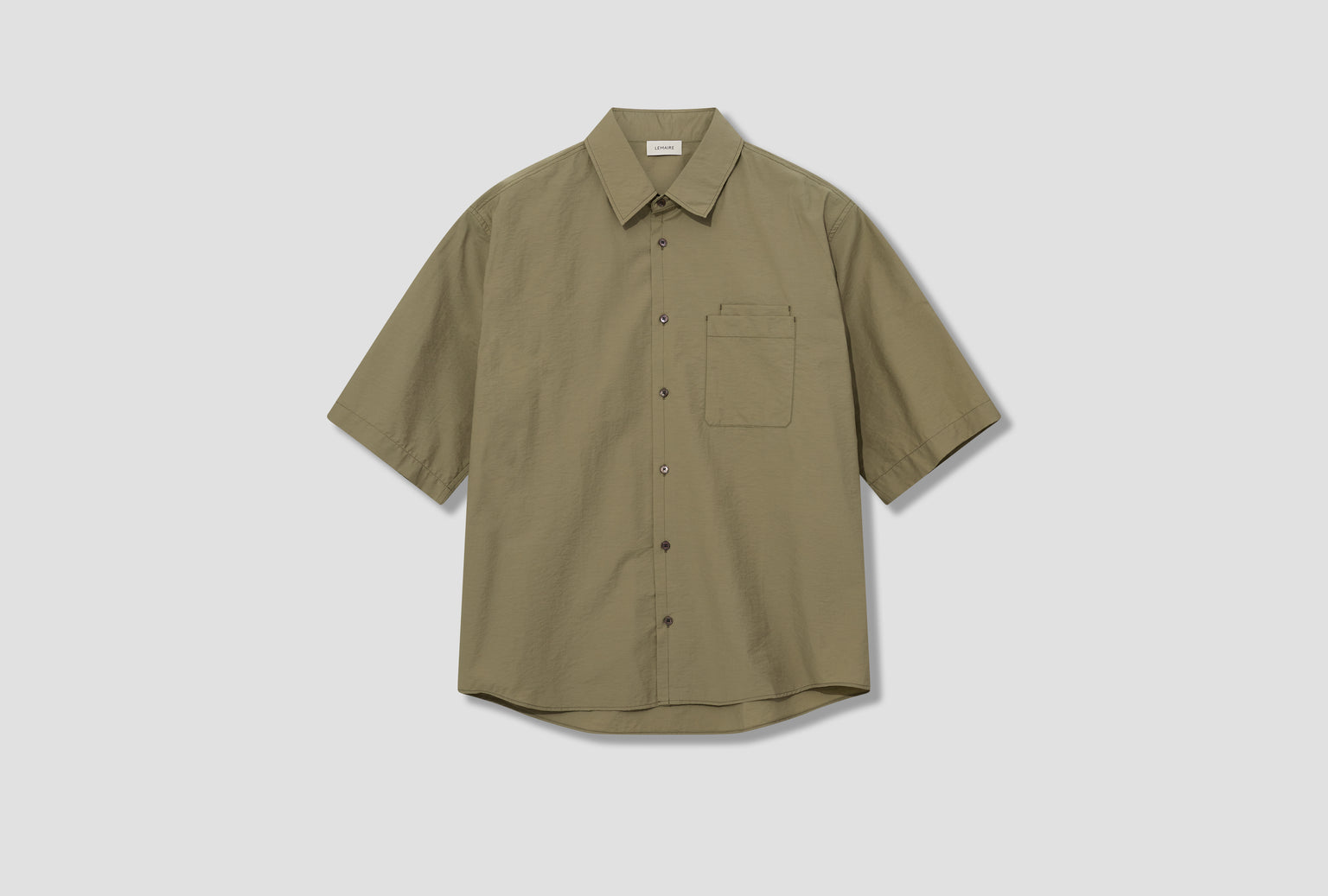 DOUBLE POCKET SHORT SLEEVE SHIRT - WASHED TECHNICAL COTTON SH1079 LF1234 Khaki