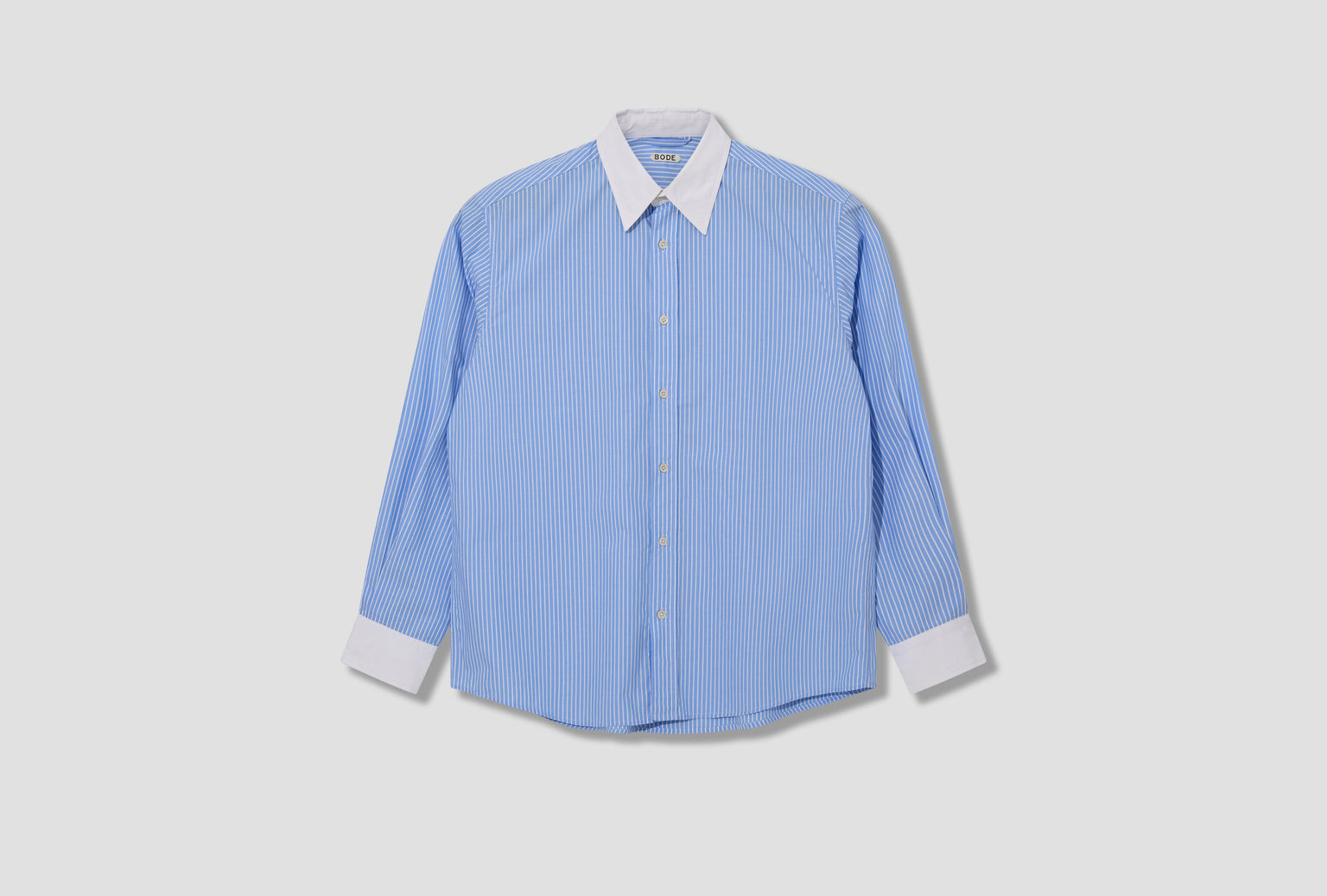 STRIPED POPLIN SHIRT MRS24SH009 Blue