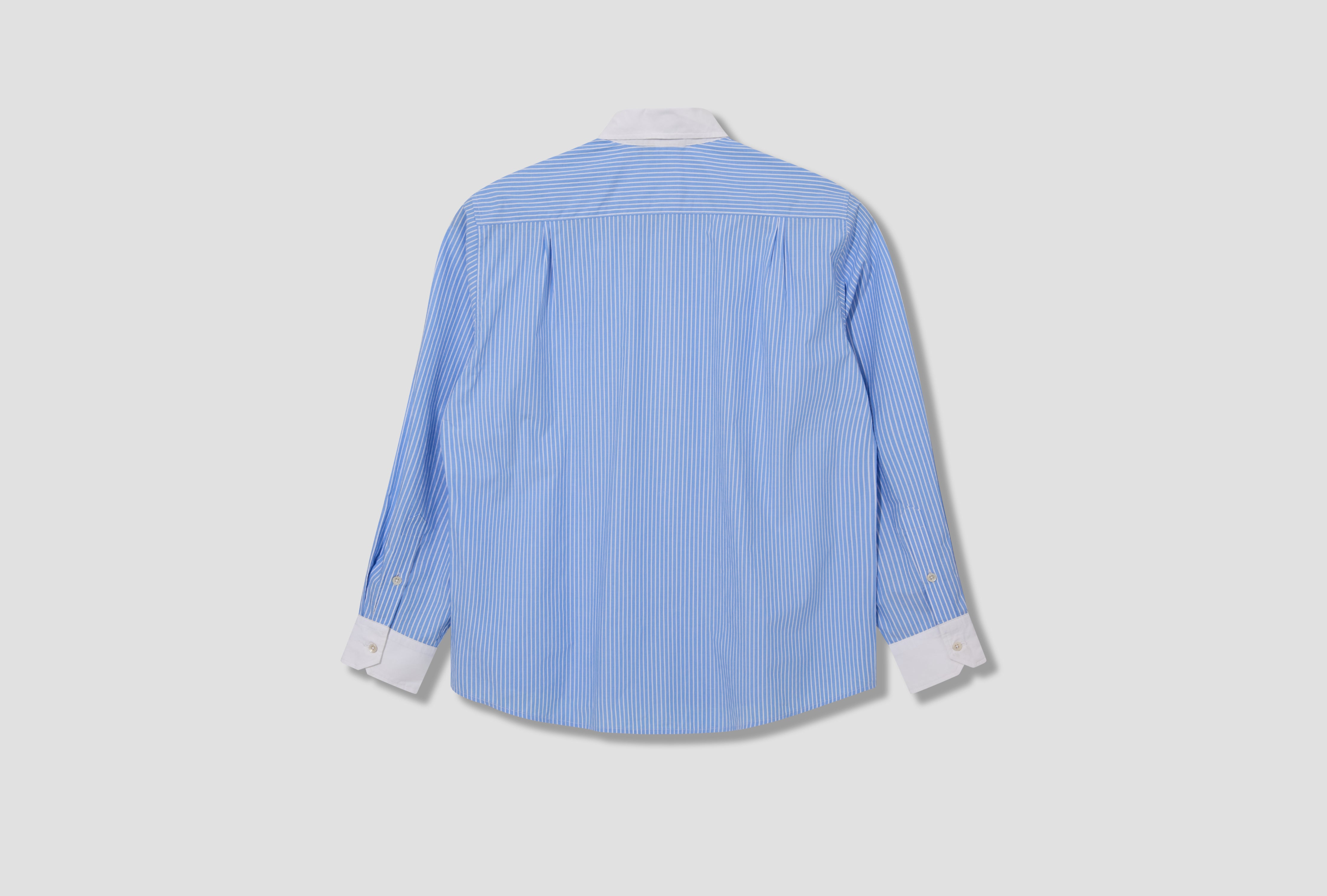 STRIPED POPLIN SHIRT MRS24SH009 Blue