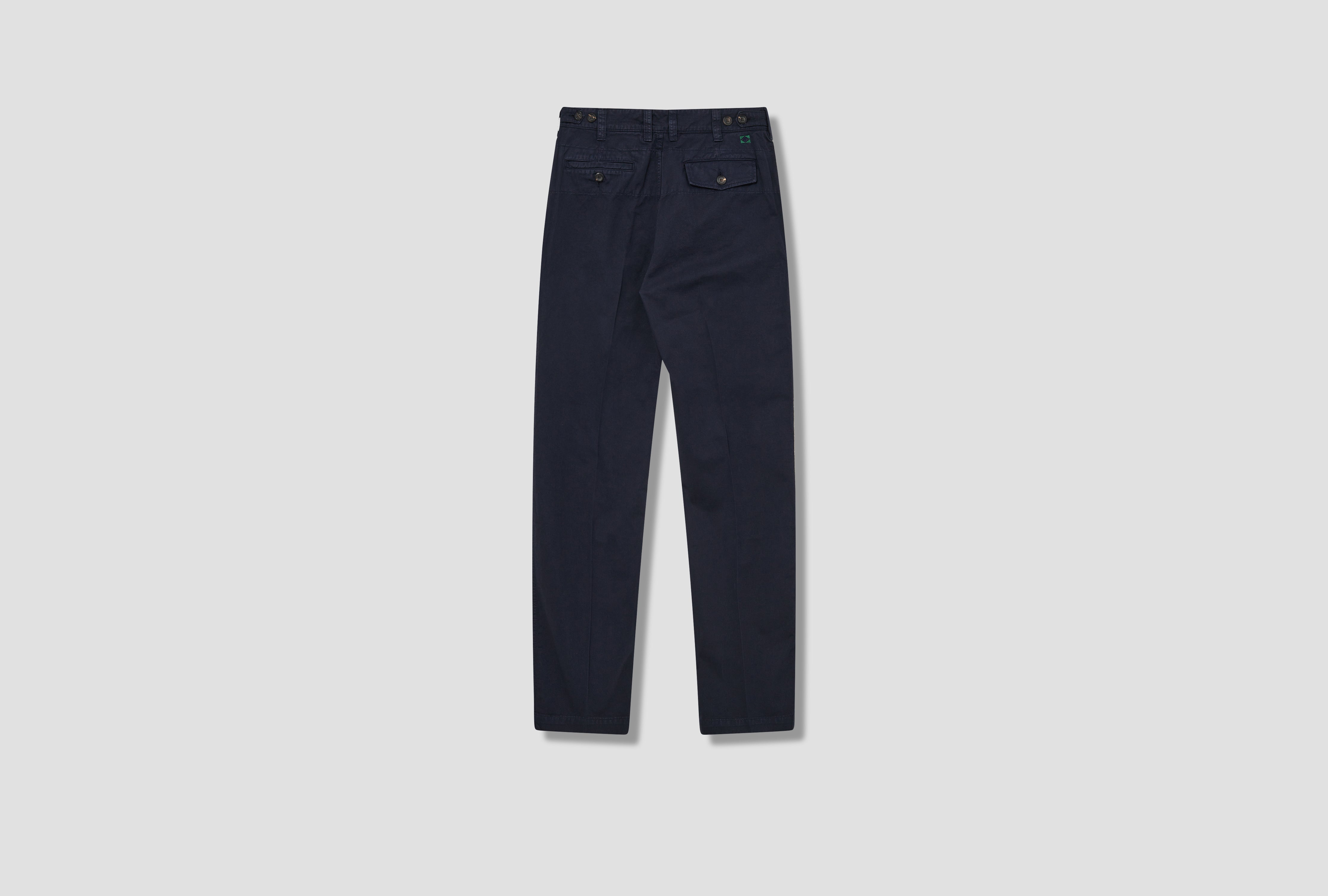 COTTON FLAT FRONT CHINO DR2A6B 22015-04 Navy