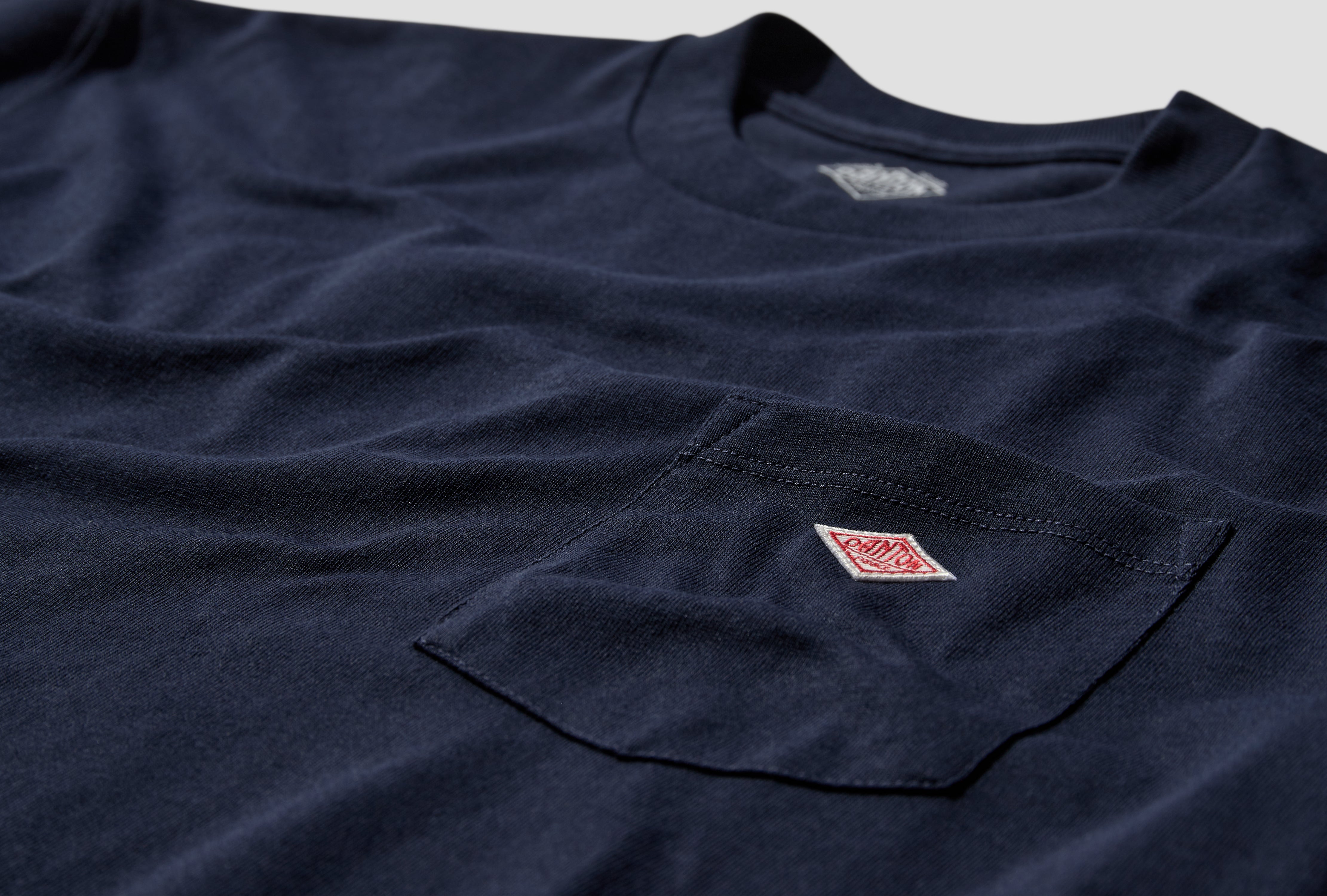 POCKET T-SHIRT PLAIN - T/C OPEN END JERSEY #DT-C0198 TCB Navy