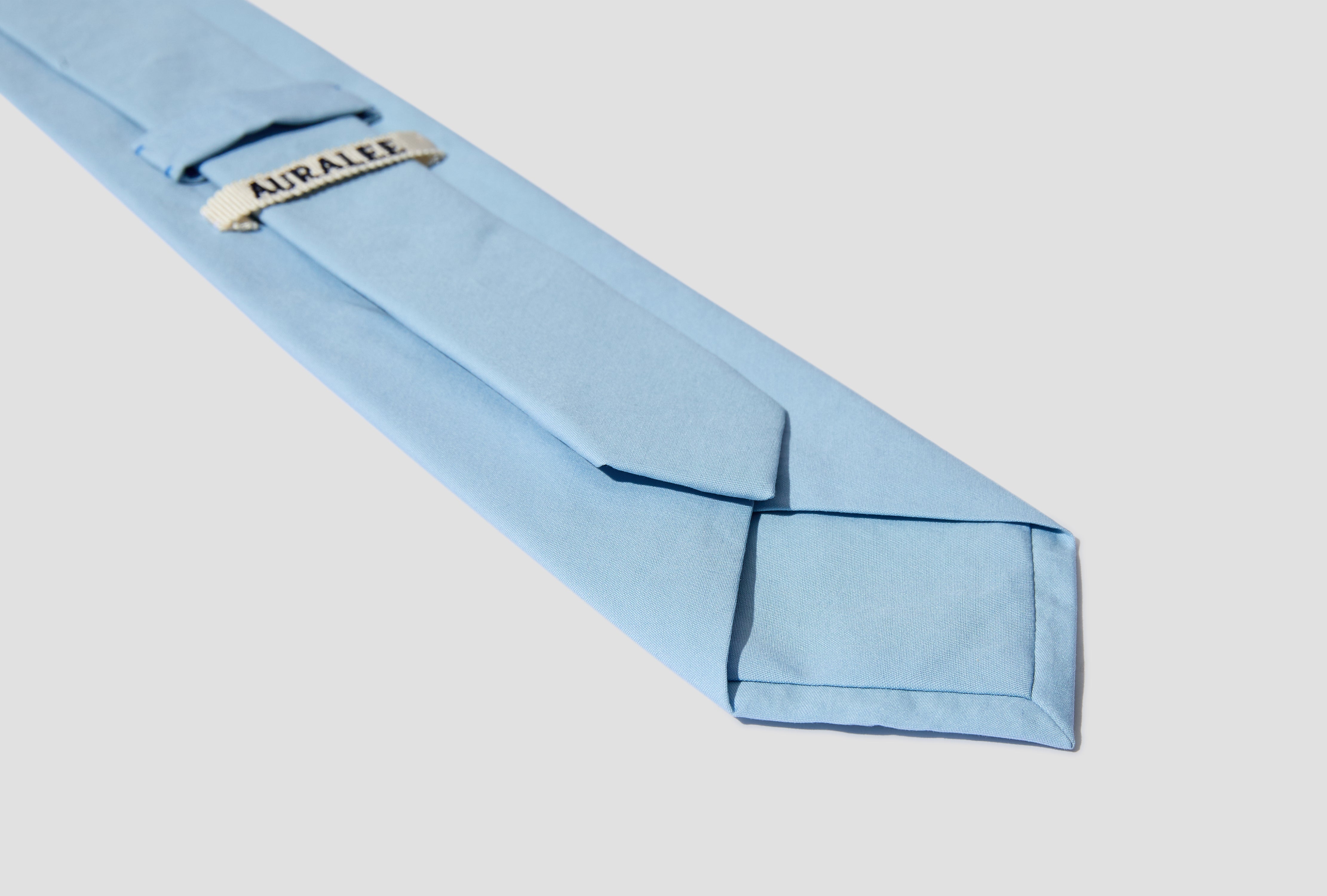 WASHED FINX TWILL TIE A24ST07TN Light blue