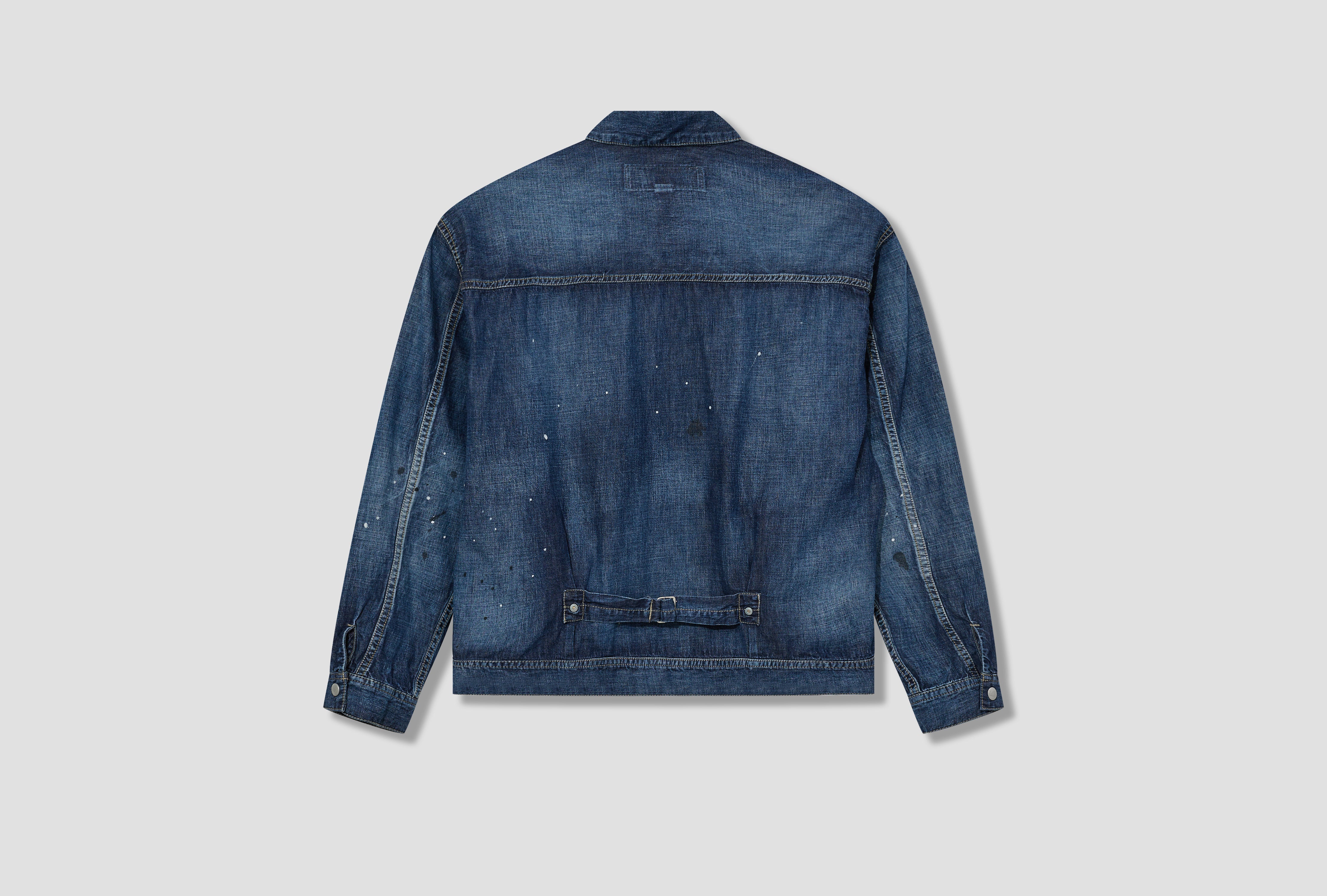 WASHED LIGHTWEIGHT DENIM JACKET 241SPNH-JKM04 Blue