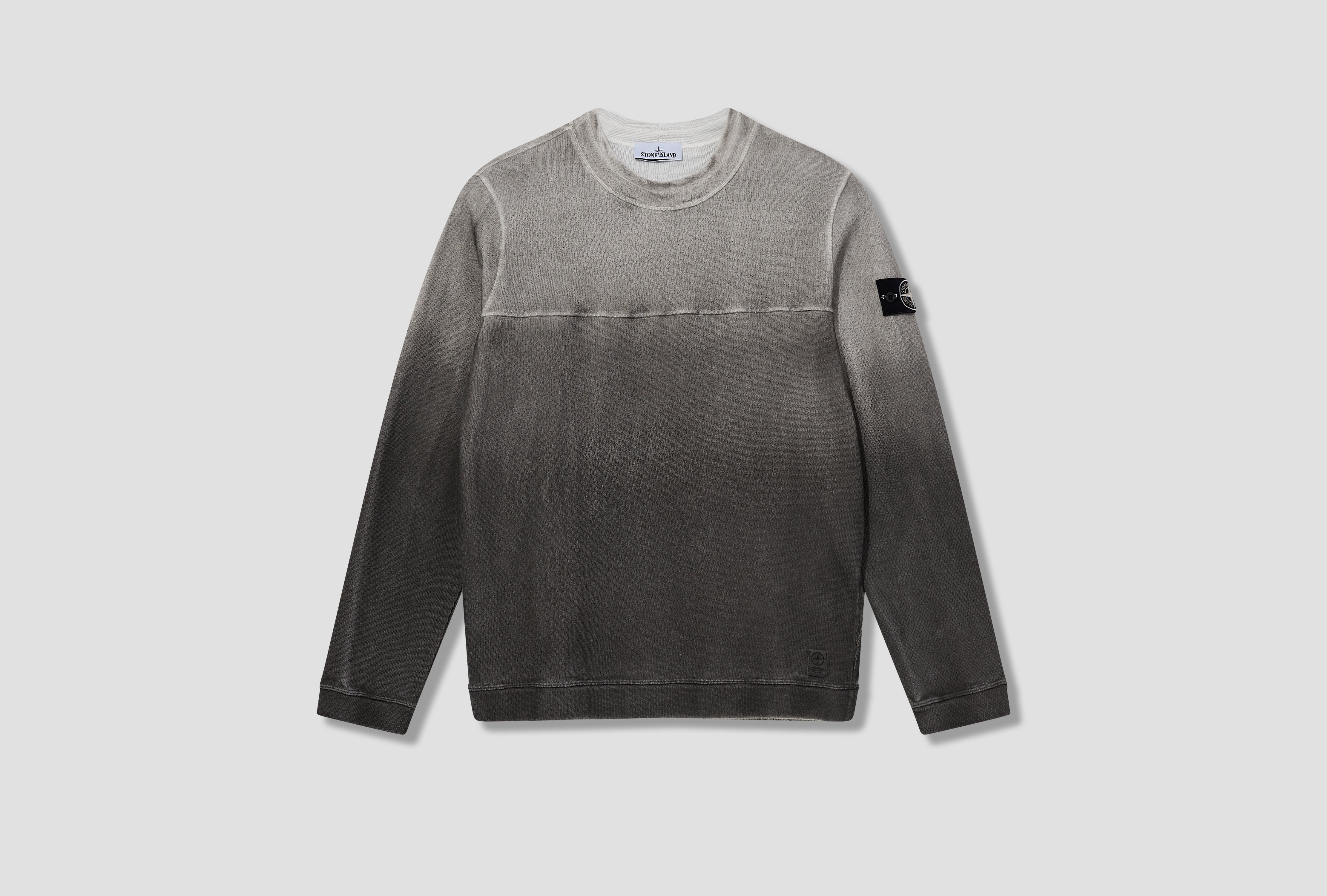 60% RECYCLED 40% ORGANIC COTTON JERSEY OXIDE SPRAY STONE ISLAND CLOSED LOOP PROJECT 8115657T3 Grey