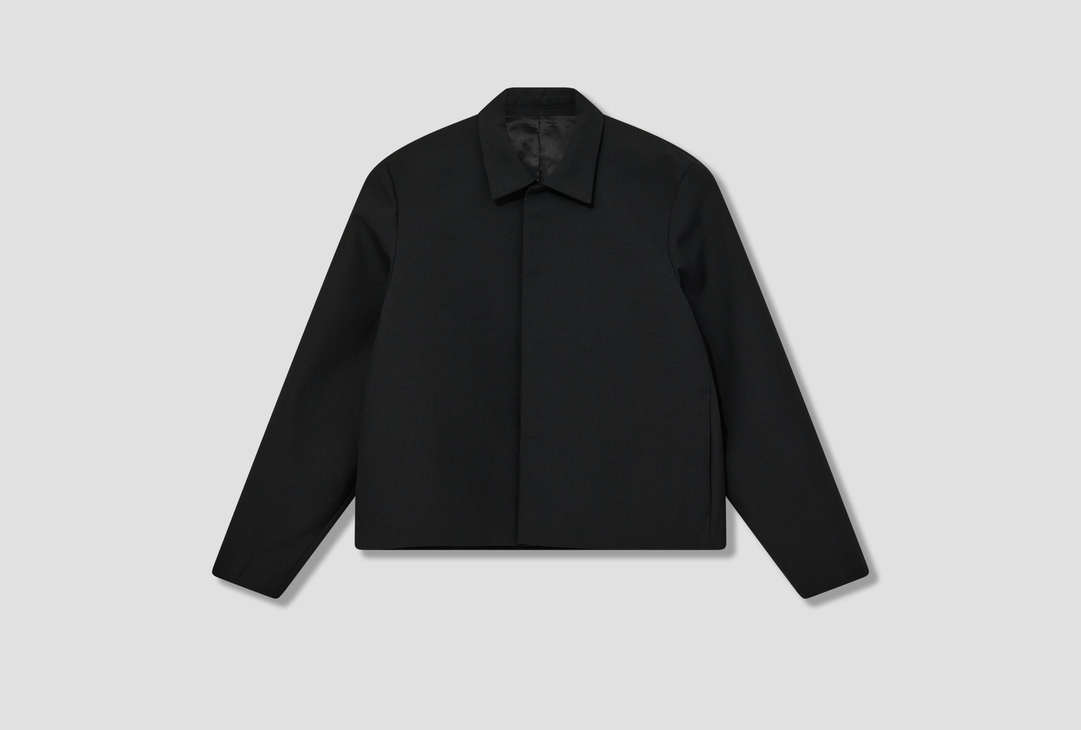 OFFICER JACKET - CREPE WOOL 3-49B8 Black