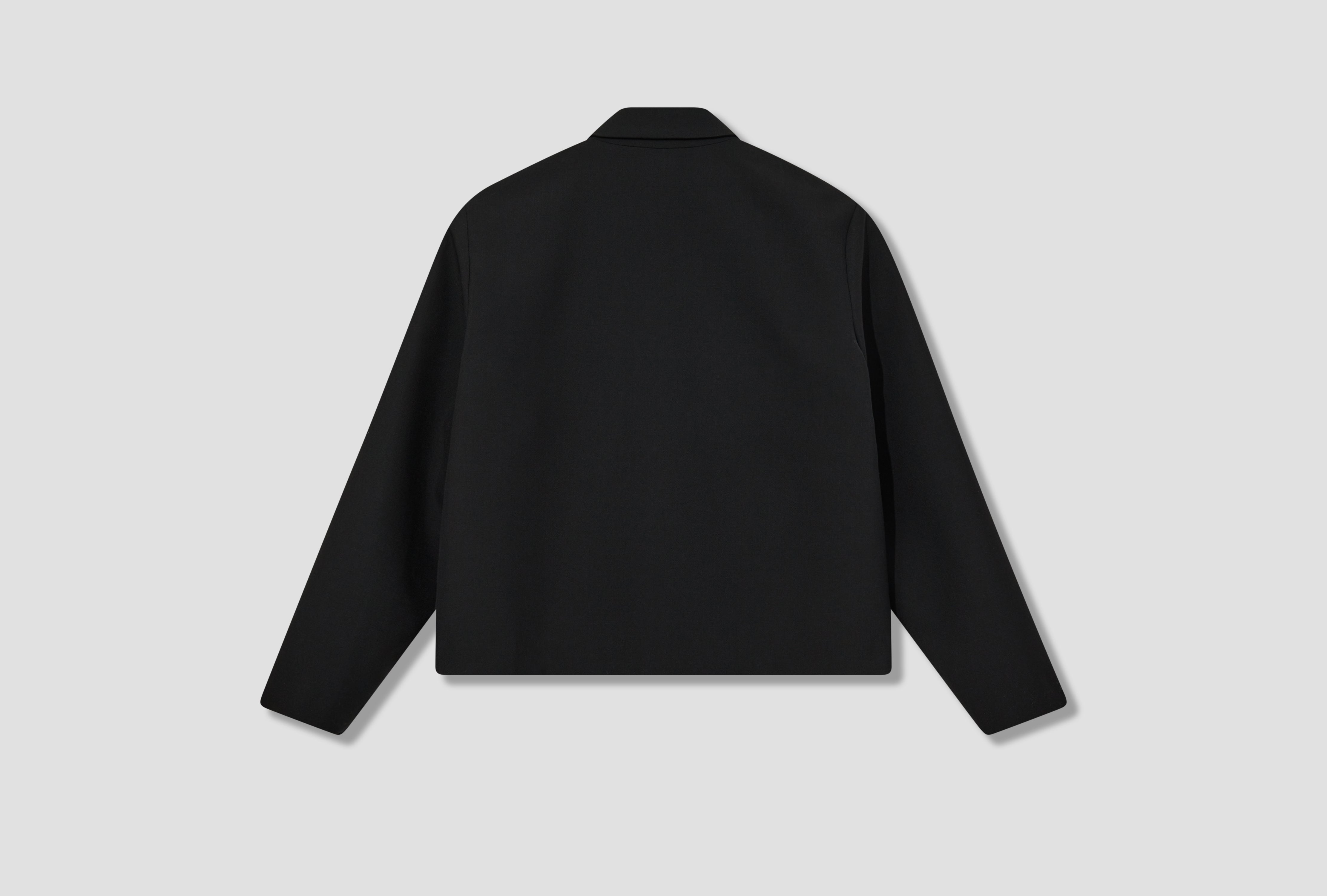 OFFICER JACKET - CREPE WOOL 3-49B8 Black