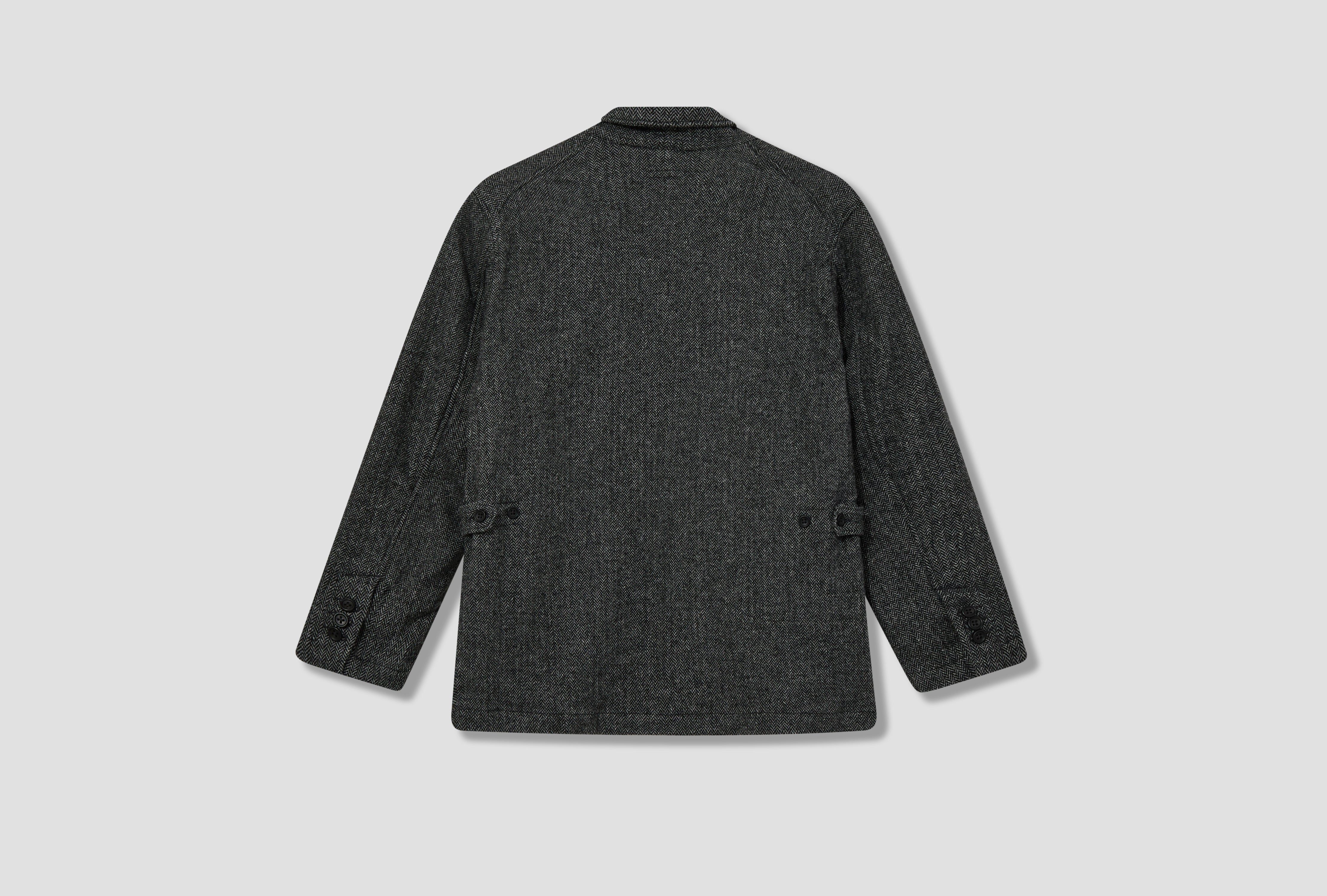 LOITER JACKET - GREY POLY WOOL HERRINGBONE IP002 / 24F1D001