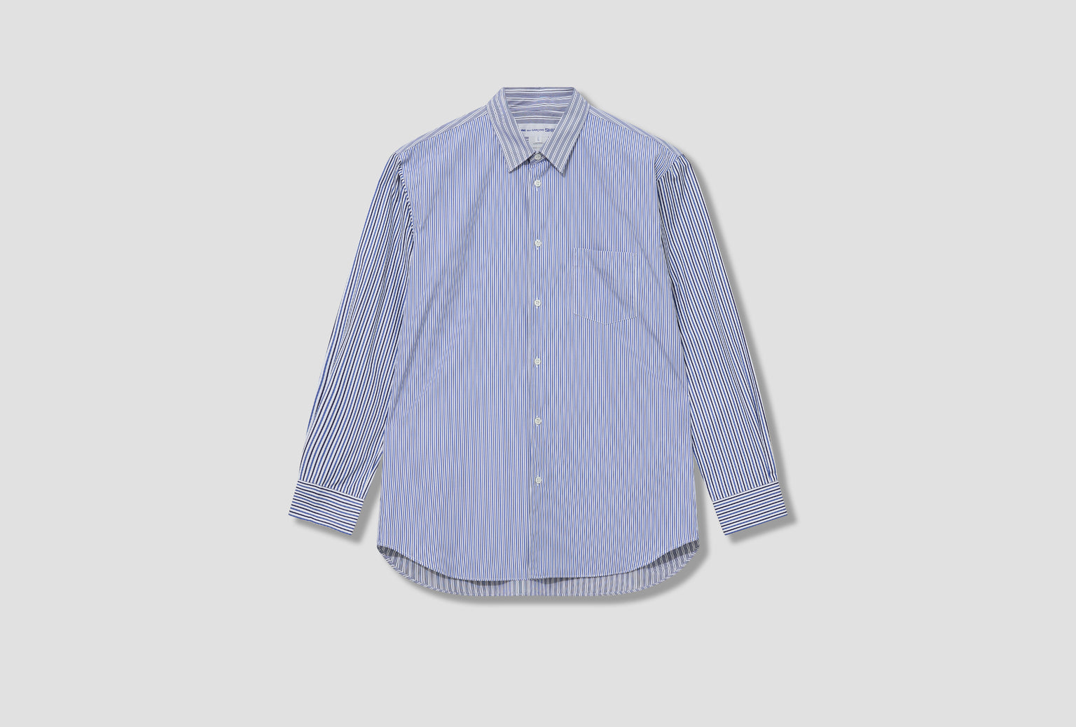 FOREVER - NARROW CLASSIC A - YARN DYED COTTON STRIPE POPLIN / STRIPE/MIX 2 FZ-B108-PER Blue