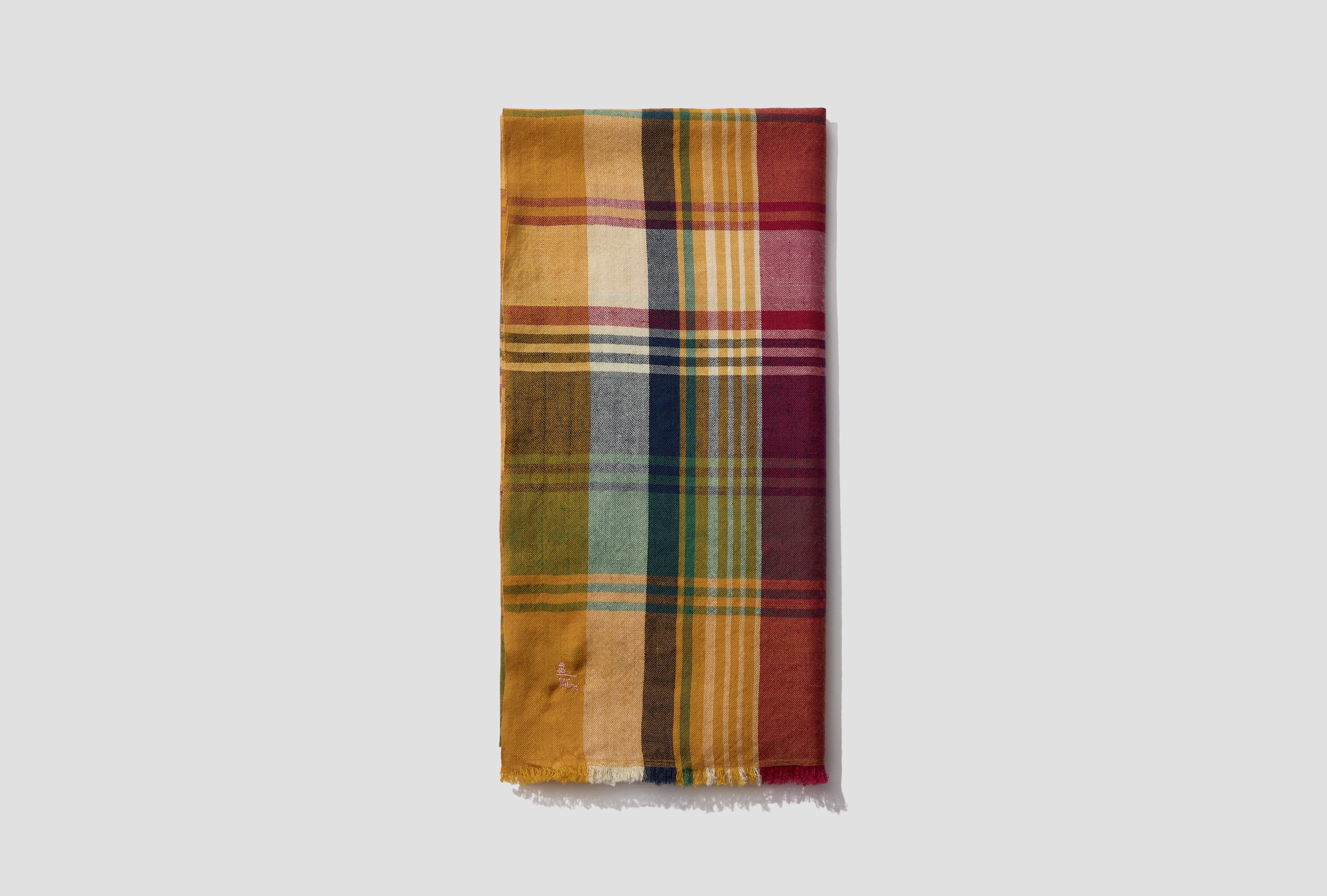 CASHMERE CHECK SCARF DR1AB2 24525-01 Yellow