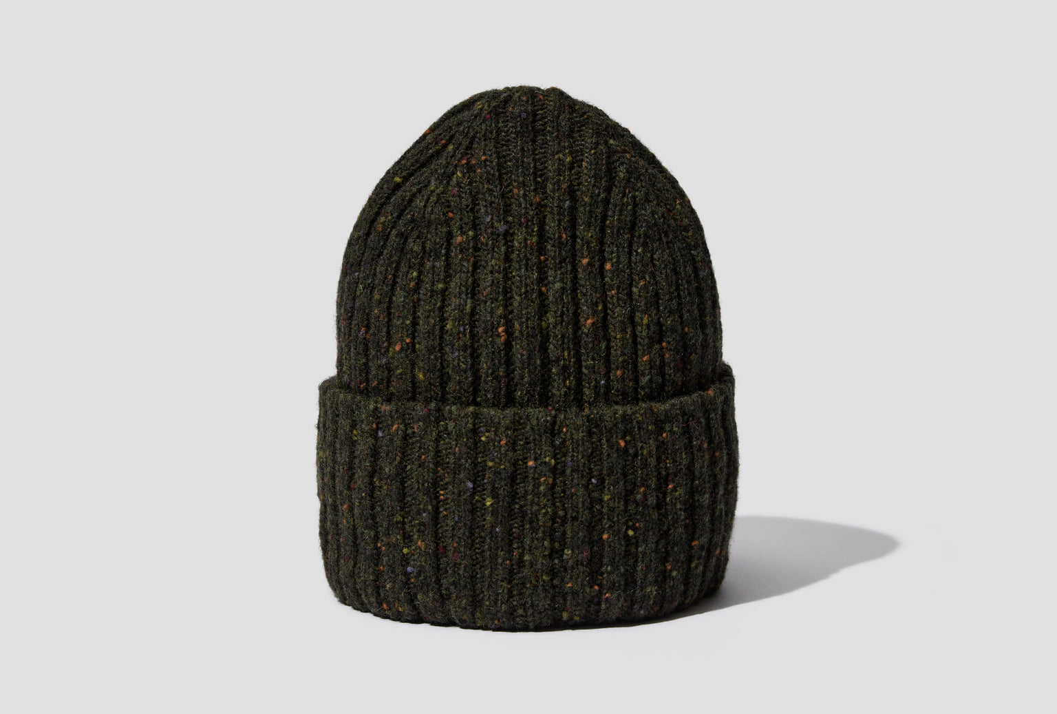 MERINO WOOL RIBBED KNIT BEANIE DR1AG1 21581-02 Green