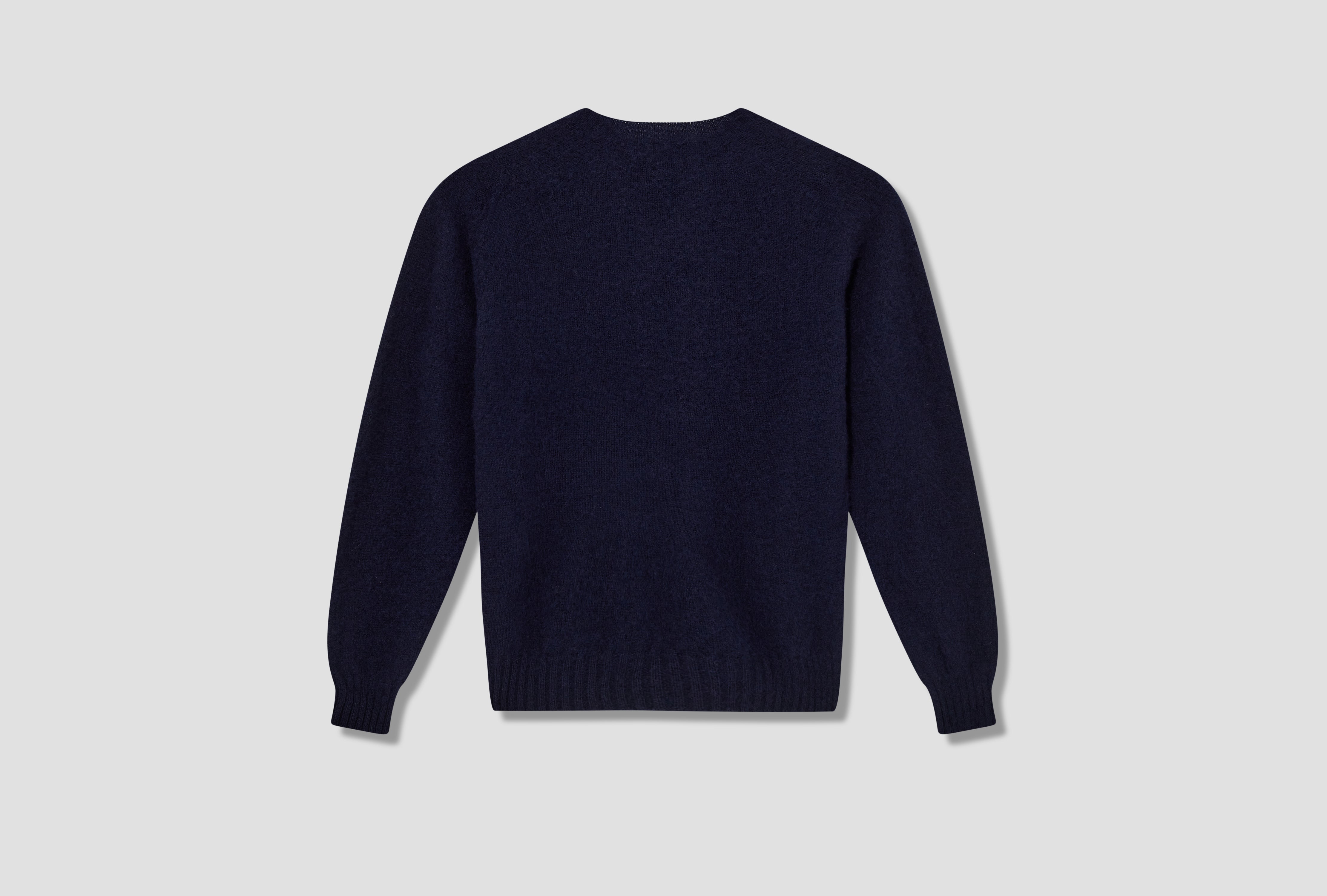 BRUSHED SHETLAND CREW NECK JUMPER DR2A3A 21501-01 Navy