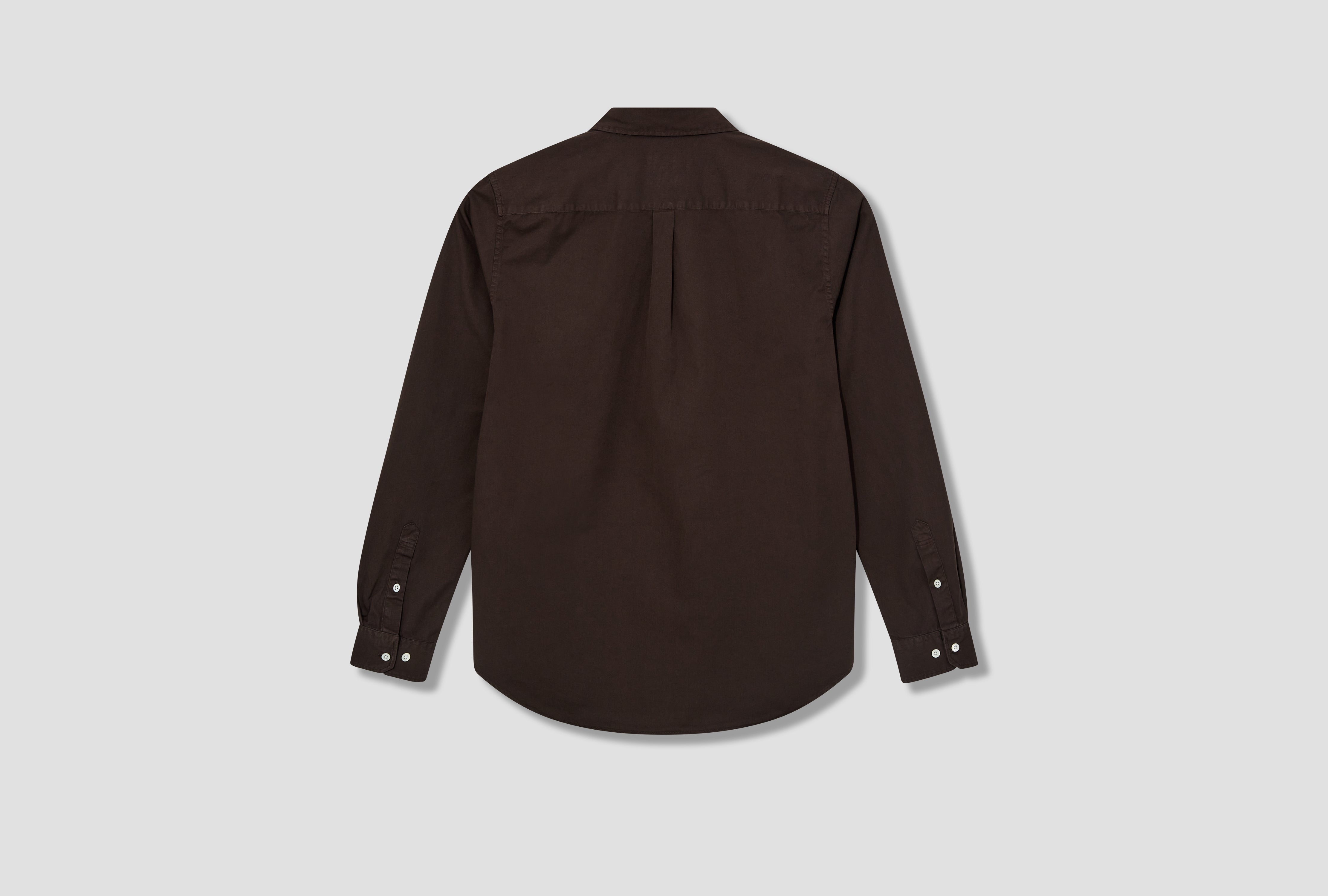 OSVALD BD TWILL SHIRT N40-0802 Dark brown