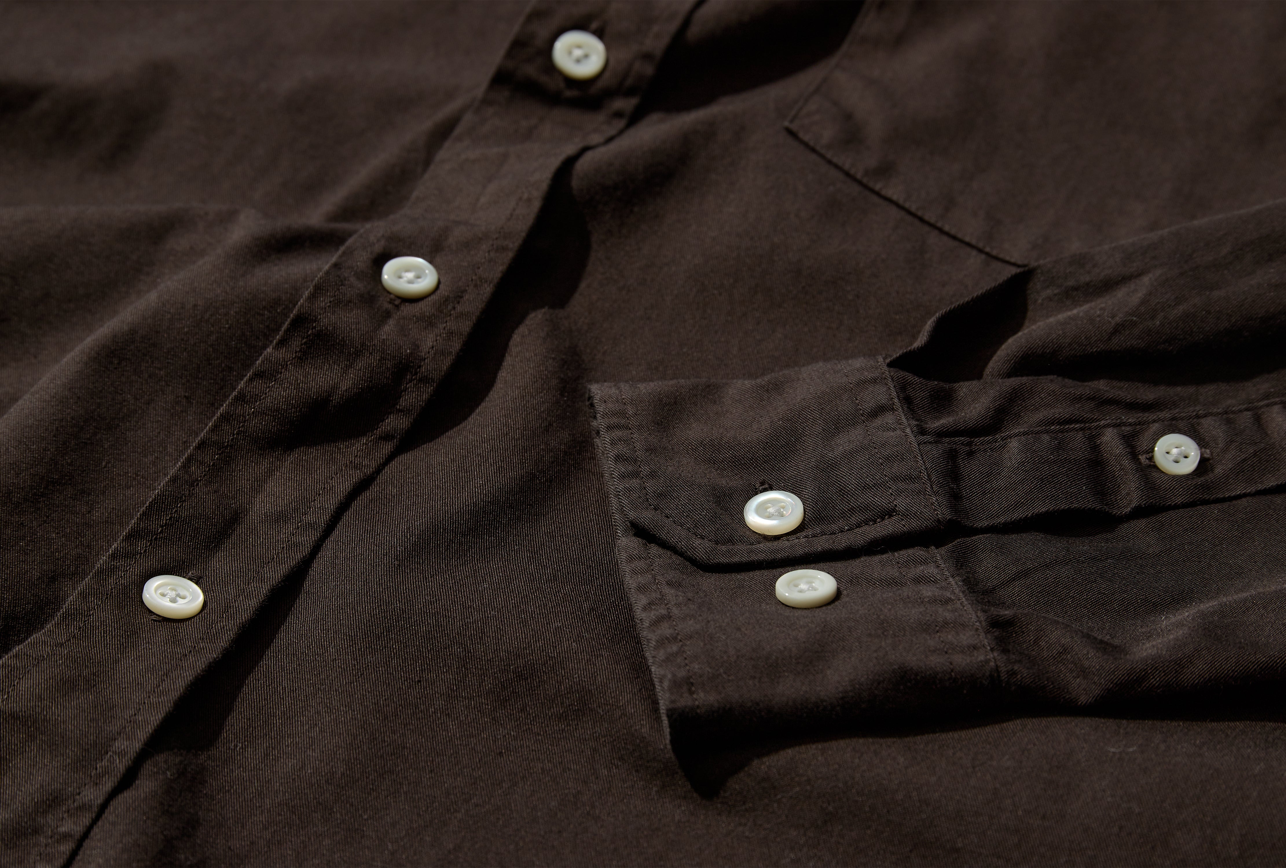 OSVALD BD TWILL SHIRT N40-0802 Dark brown