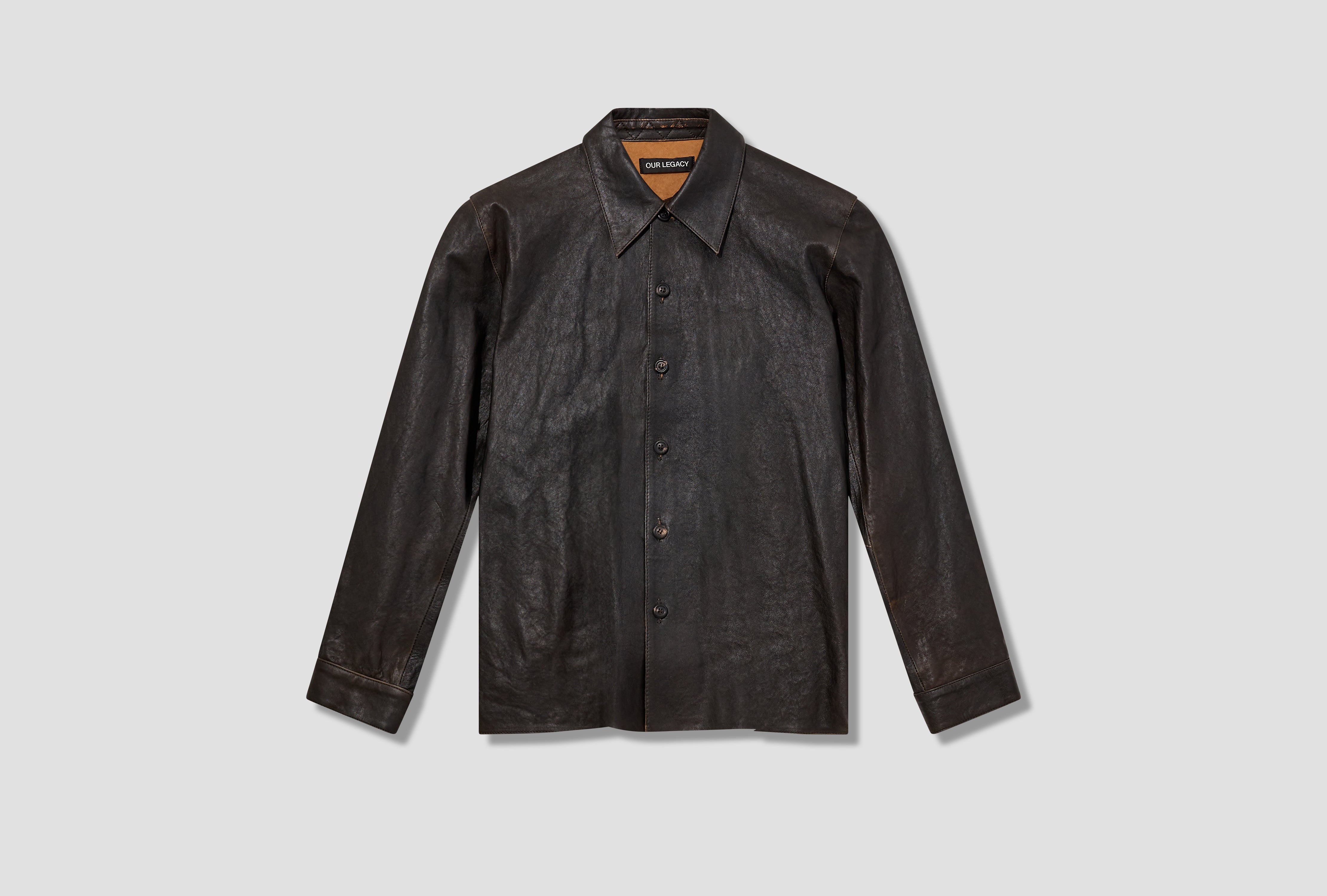 WELDING SHIRT - WORN BROWN LAMBSKIN M4249WW