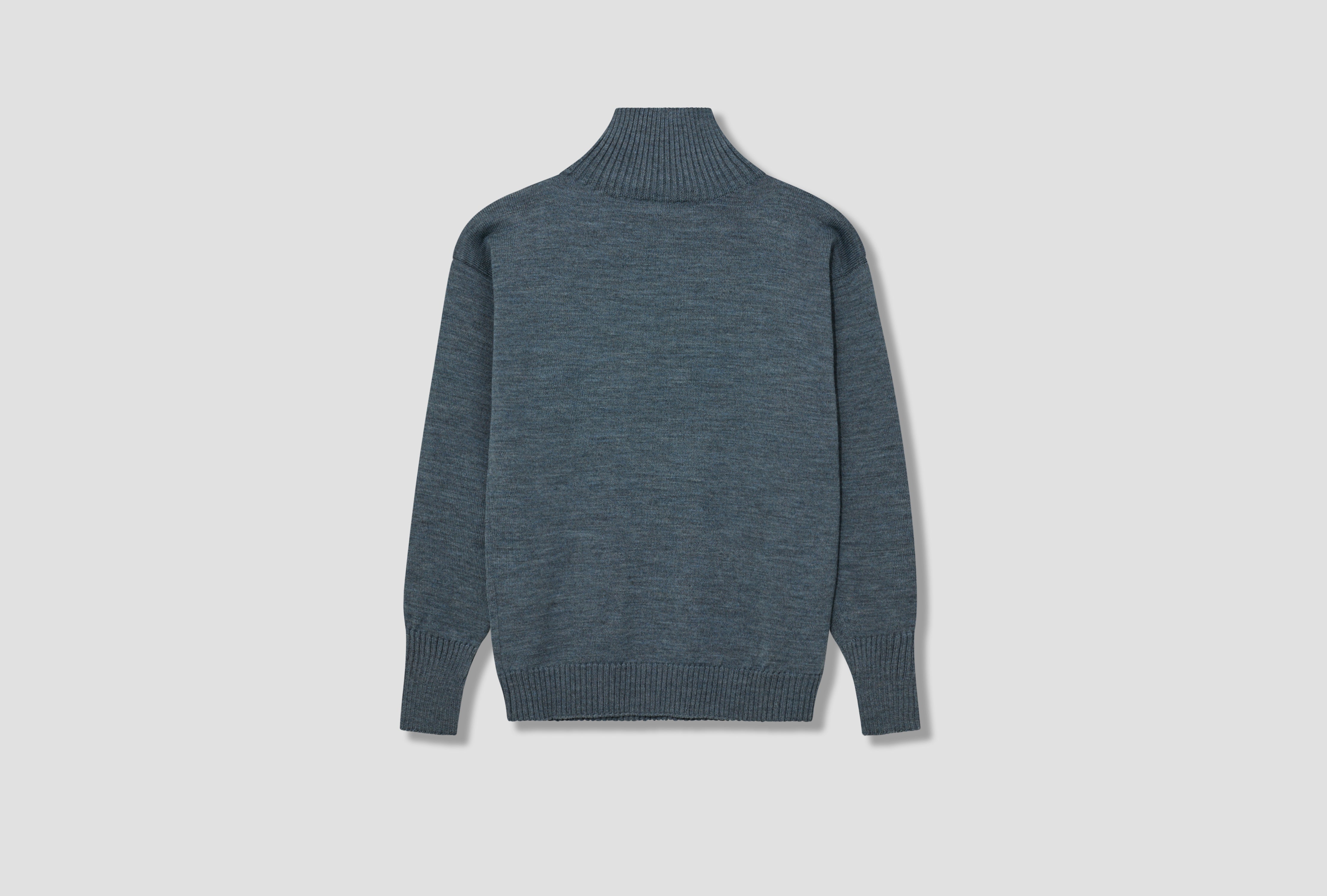 SEAMAN TURTLENECK - G7 / INDIGO DYED YARN Light blue