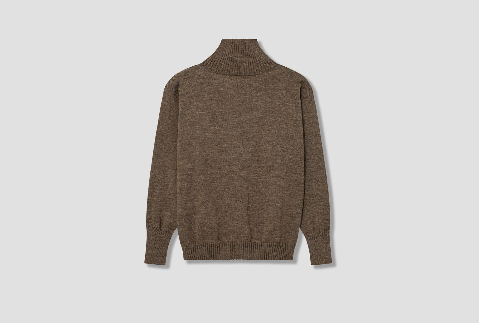 SEAMAN TURTLENECK - G7 / UNDYED YARN Light brown