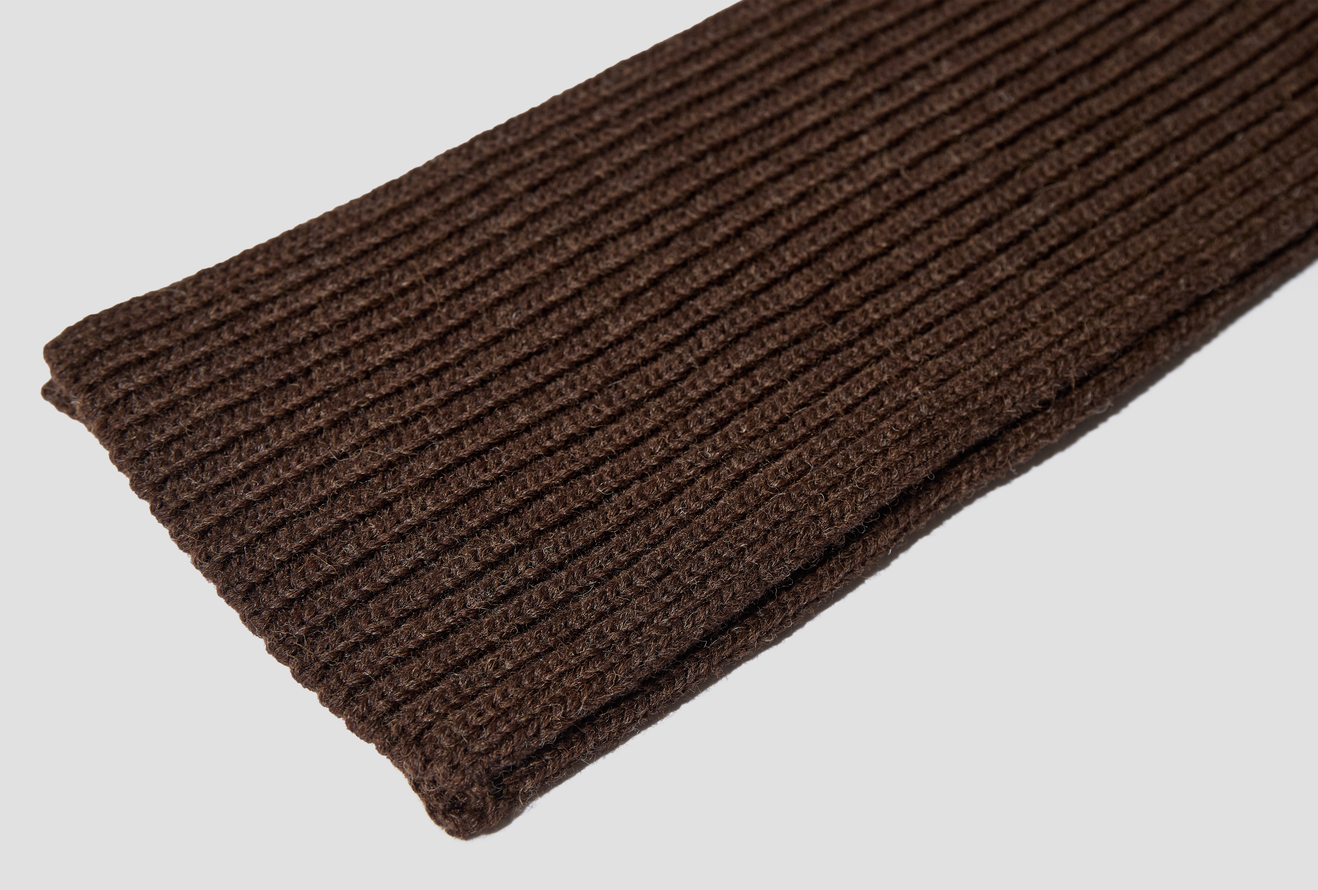 SHORT SCARF - 5 GAUGE / UNDYED YARN Brown